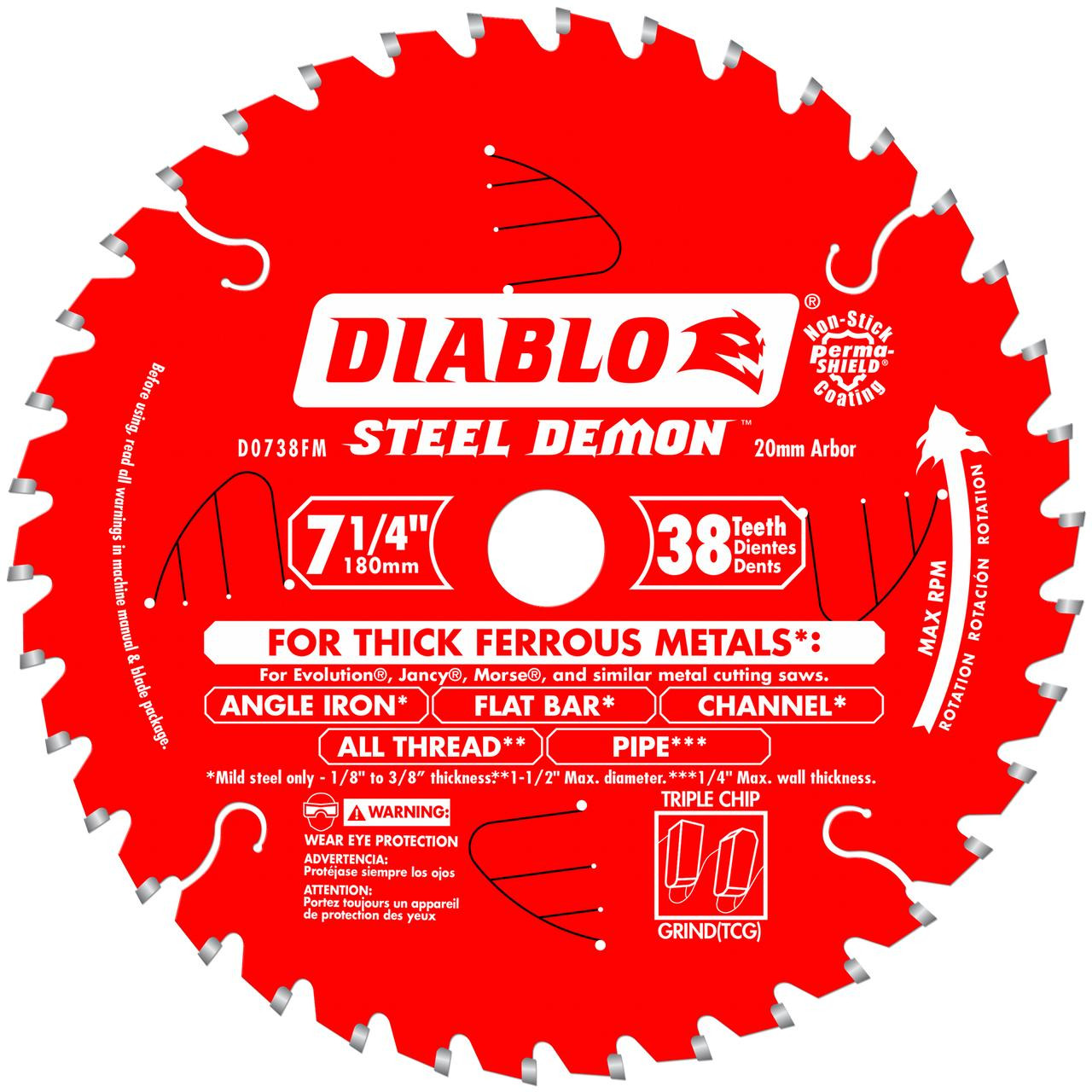  Freud Diablo Cermet II Saw Blade for Thick Metal & Stainless Steels DCF-M 