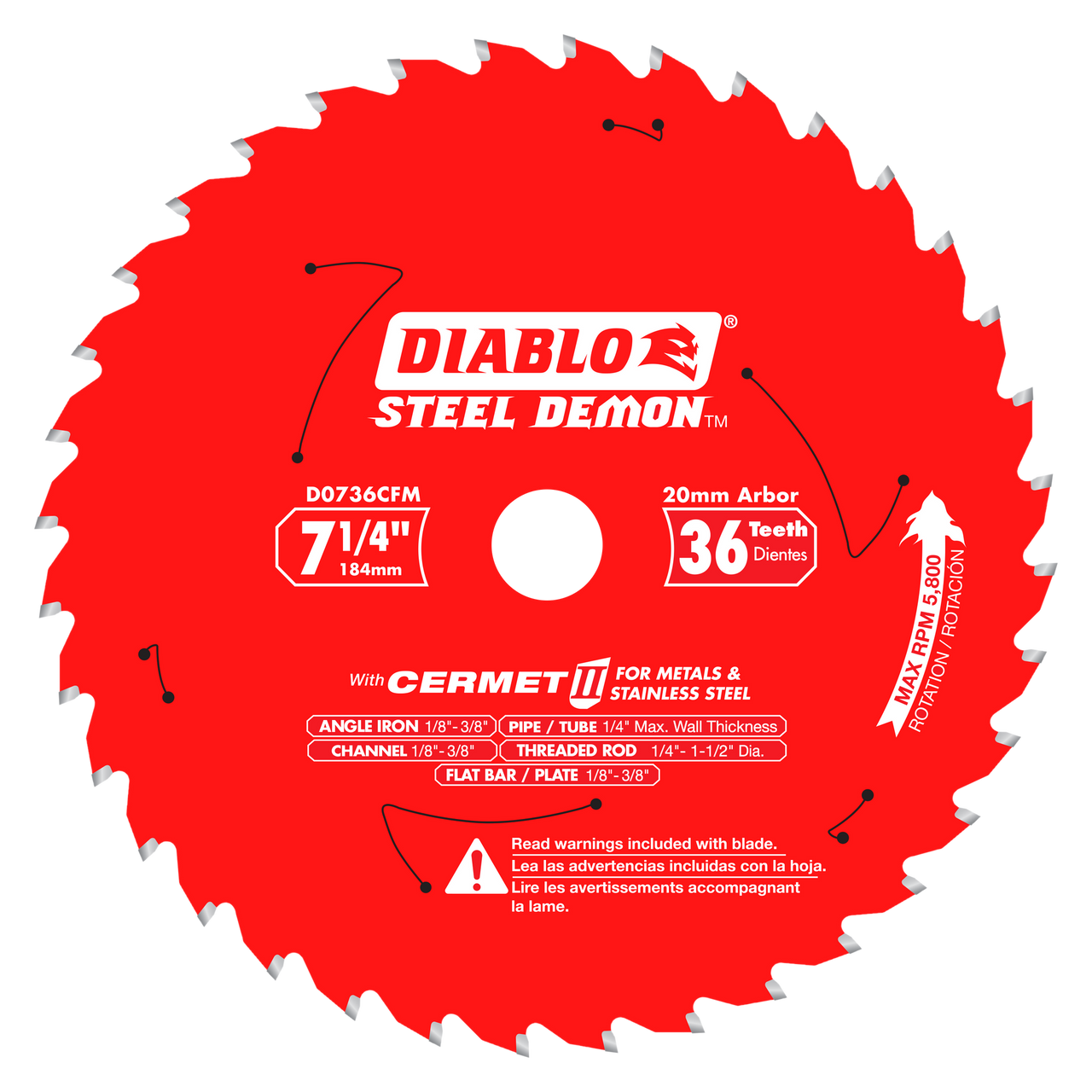 Freud Diablo Cermet II Saw Blade for Thick Metal & Stainless Steels DCF-M