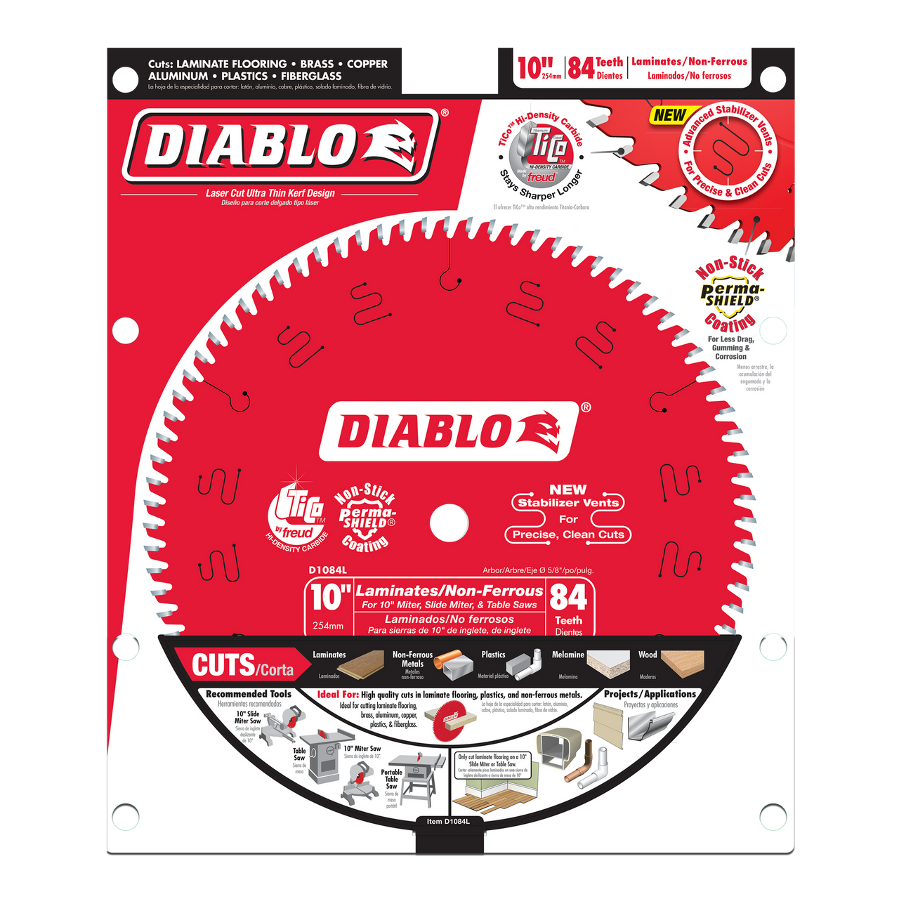 Freud Diablo Laminates & Non-Ferrous Metals Saw Blades DL