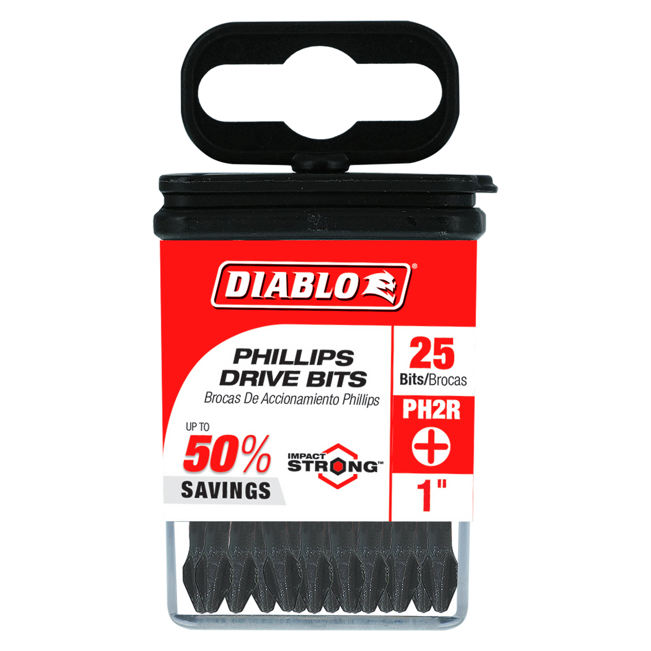 Freud Diablo 1 in. #2 Phillips Reduced for Drywall Screws Drive Bits DPH2R1P2