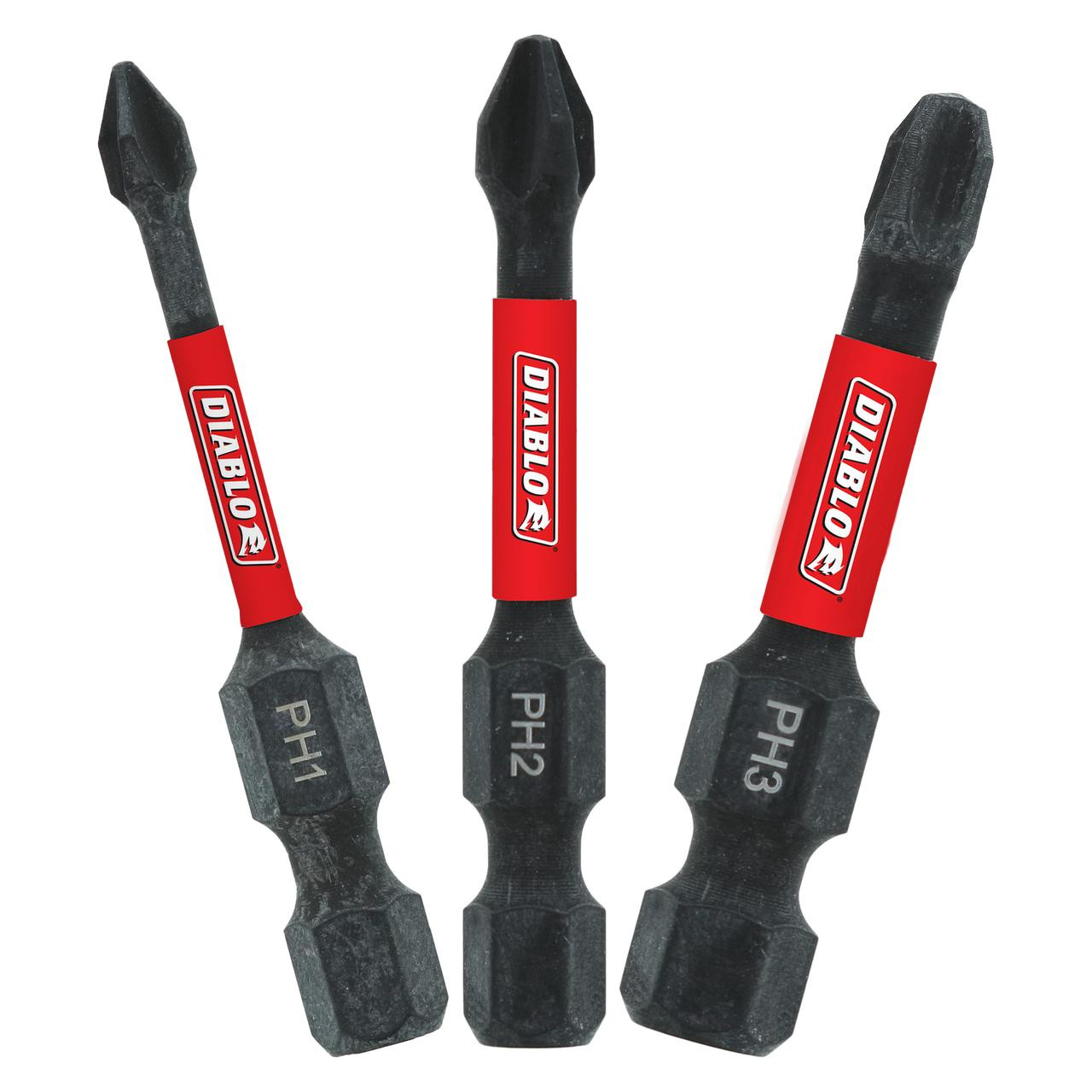  Freud Diablo Phillips Drive Bit Assorted 3-Pack DPHV 