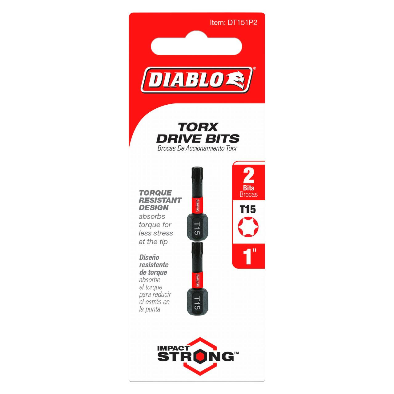  Freud Diablo #15 Torx Drive Bits DT15 