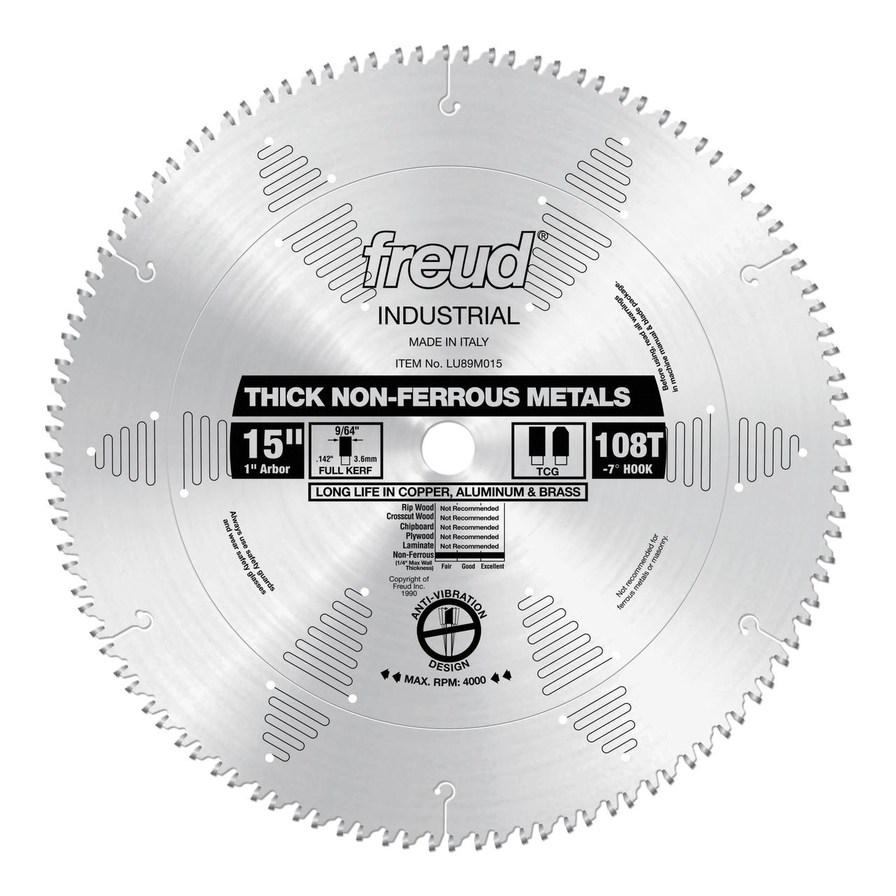  Freud LU89M SERIES Thick Aluminum & Nonâ€‘Ferrous Blades 