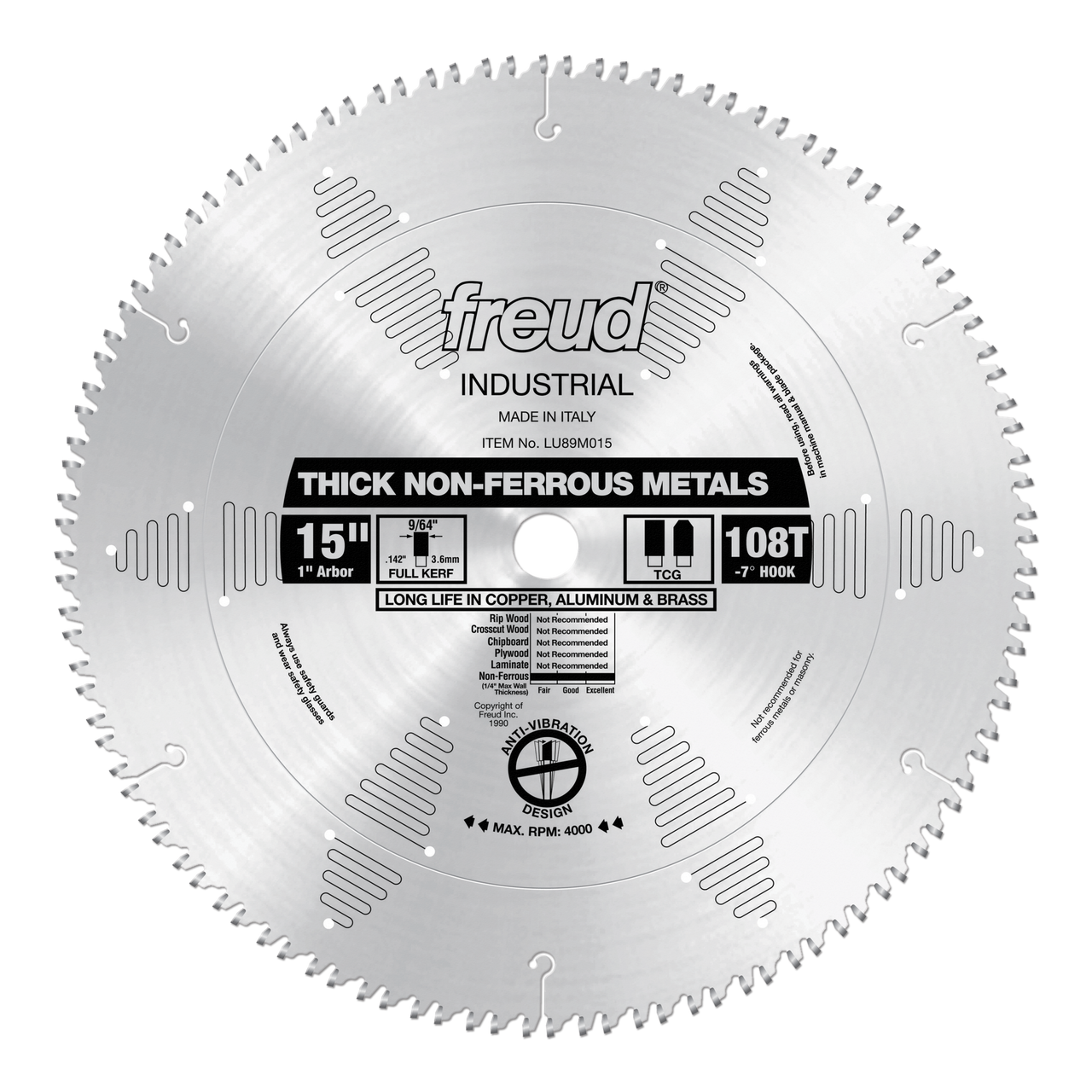 Freud LU89M SERIES Thick Aluminum & Nonâ€‘Ferrous Blades