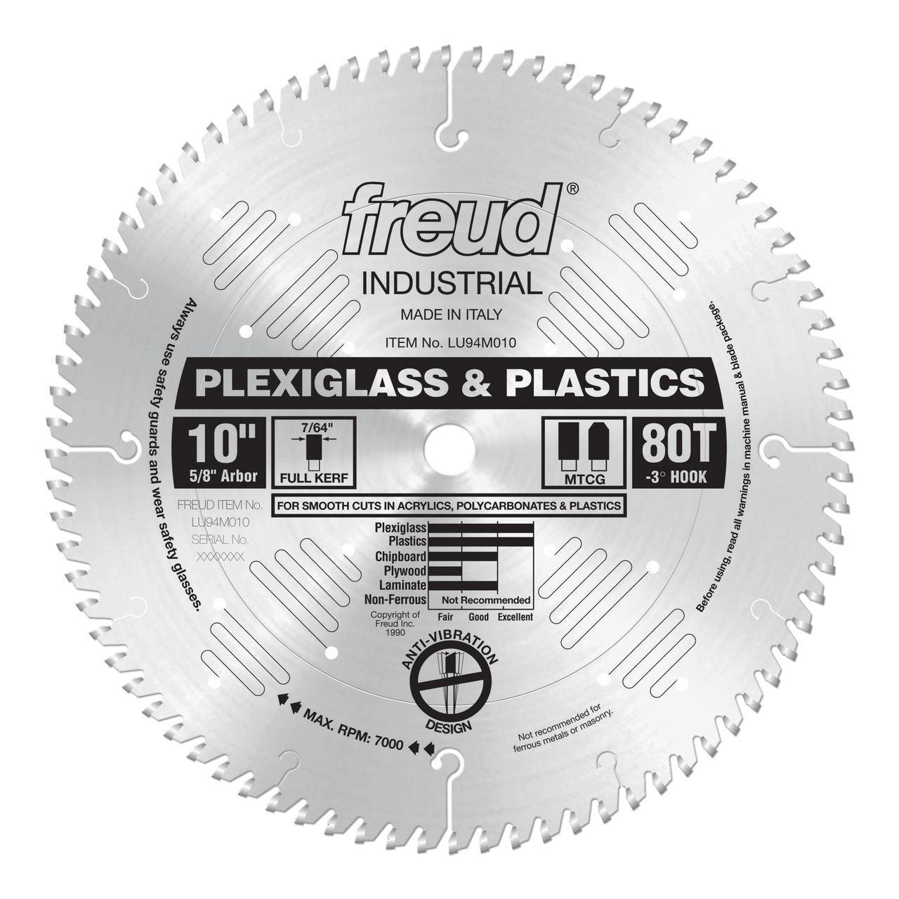  Freud LU94M SERIES Plexiglass,Plastics,Chip Board,Laminate 