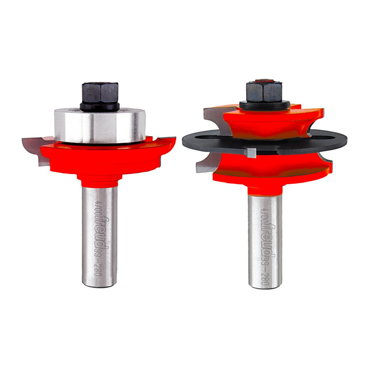  Freud Quarter Round 2-3/8" Recoverable Bead Glass Door Bit Set 99-280 