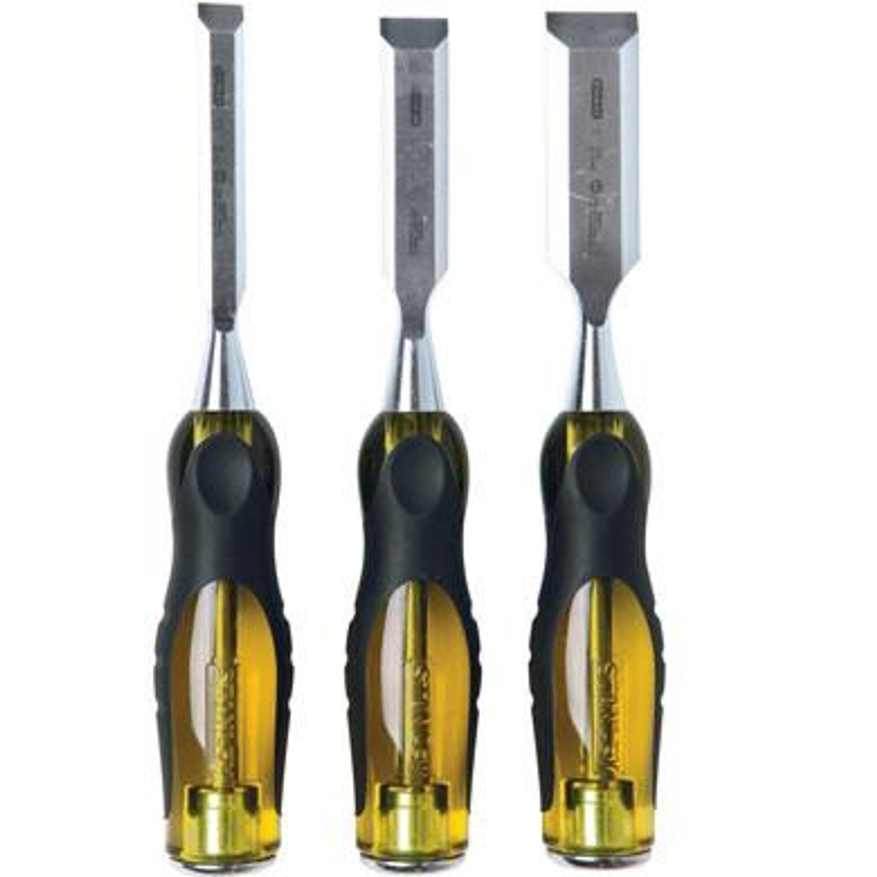  Stanley Tools 3 pc FATMAX Thru-Tang Wood Chisel Set 16-970 