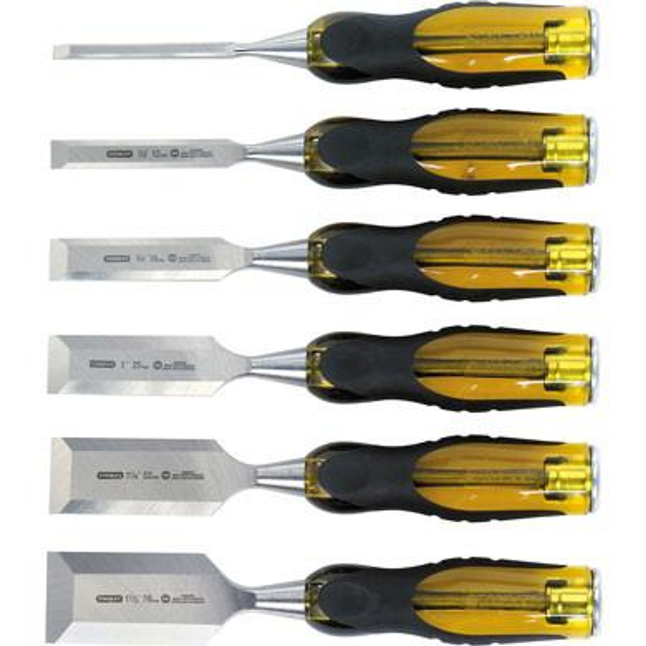  Stanley Tools 6 pc FATMAX Thru-Tang Wood Chisel Setl 16-971 