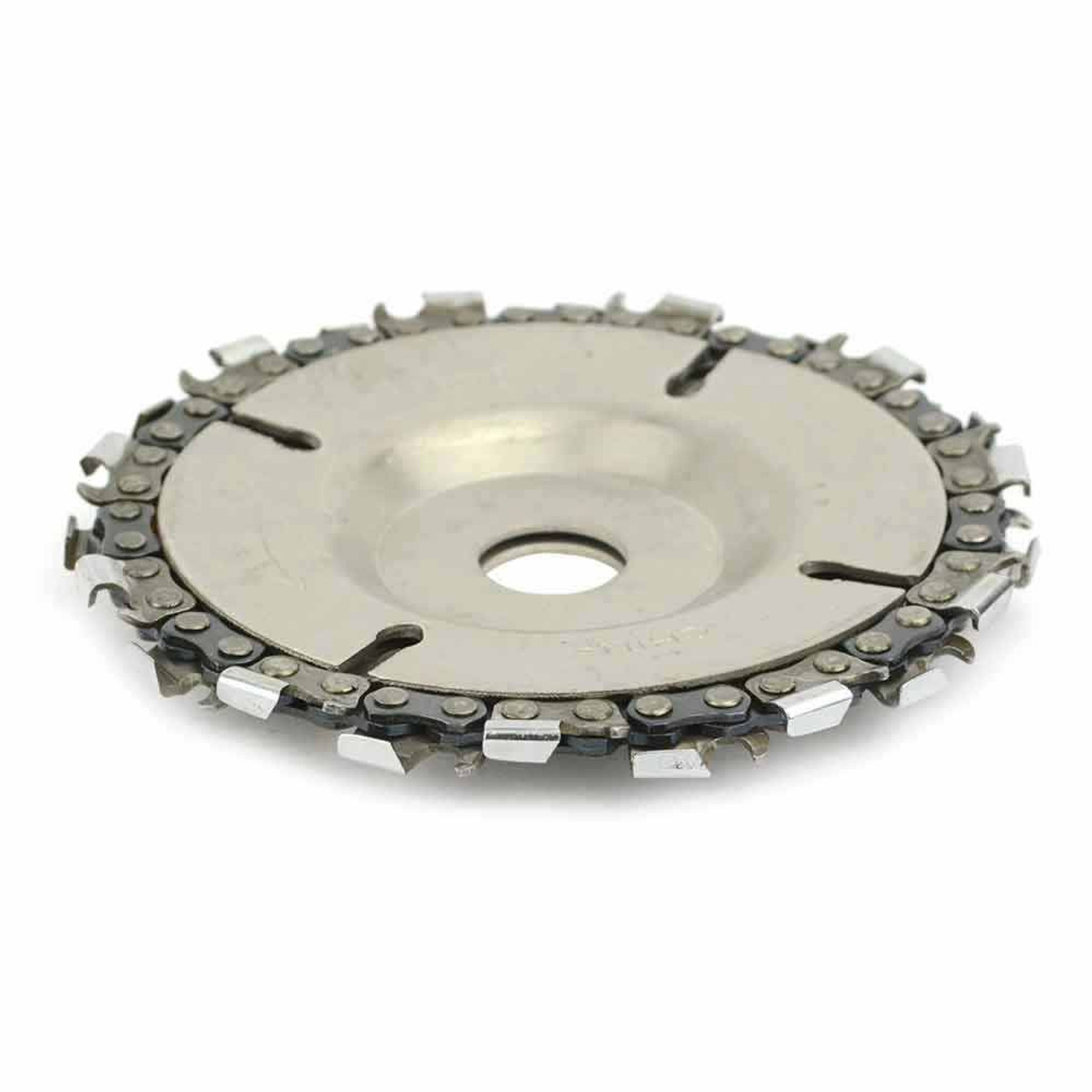 Superior Steel EZ install 4 Inch 22 Tooth Fine Cut Grinder Disc and Chain - 5/8 Inch Arbor SS458