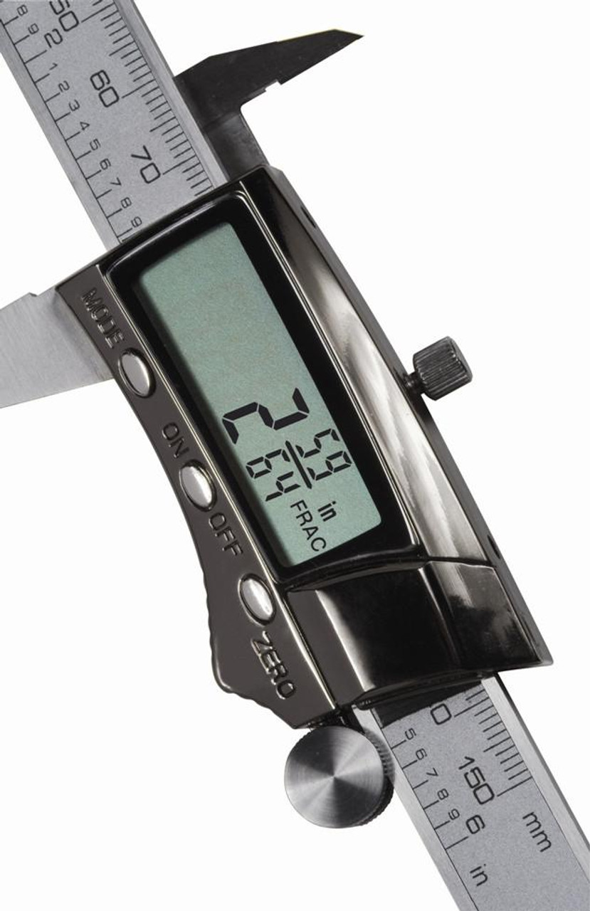 General Tools General Digital Fractional Caliper with Extra-Large LCD Screen, 3 Mode Display, 6-Inches 147 