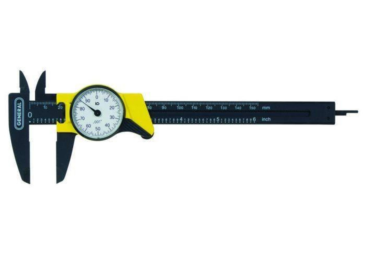 General Tools General 6 In. Plastic Dial Caliper, Single Revolution 145 
