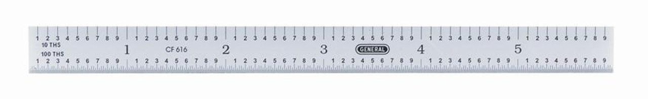 General Tools General Precision 6 In. Flexible Steel Ruler with 5R Graduations CF616 