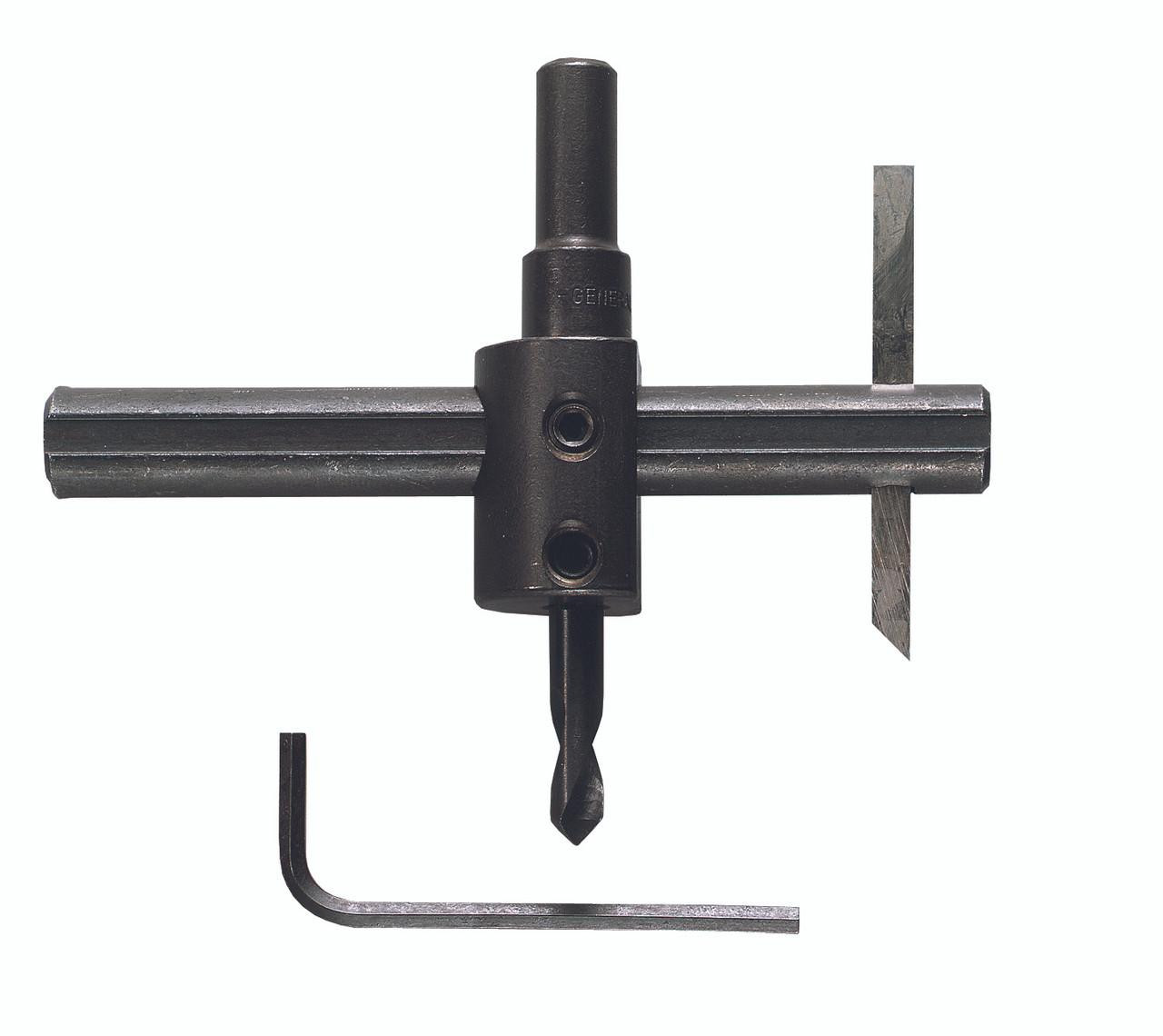 General Tools General Heavy Duty Adjustable Circle Cutter, 3/8-Inch (10mm) Shaft, Cuts 1 in to 6 in Diameter Hole 5B 