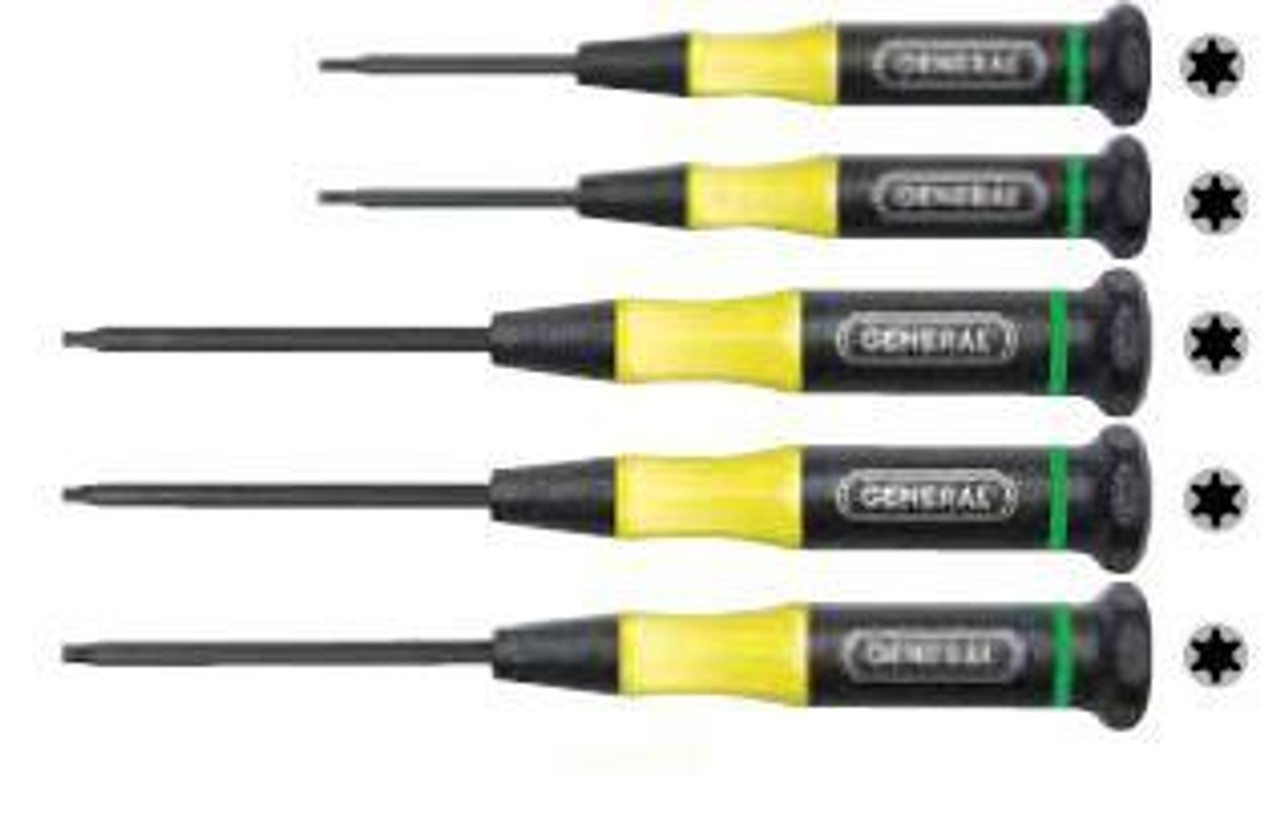 General Tools General Five-piece Precision Torx Screwdriver Set 711 