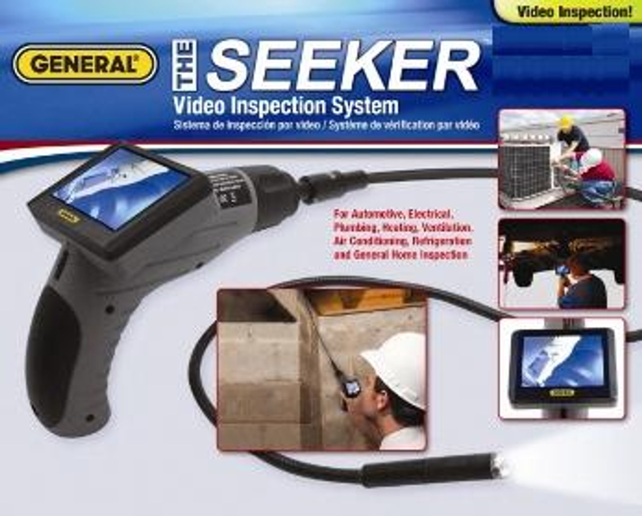 General Tools DCS500 - Wireless Recording Video Inspection Camera/Borescope,  5 In. Screen, 9mm Probe