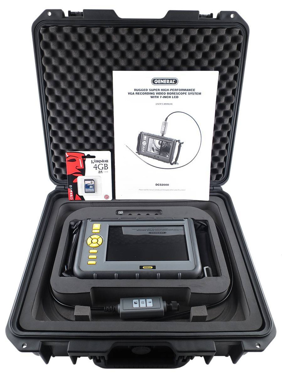 General Rugged Recording Video Inspection Camera/Borescope with 7 Inch Screen and High-Performance Probe DCS2000