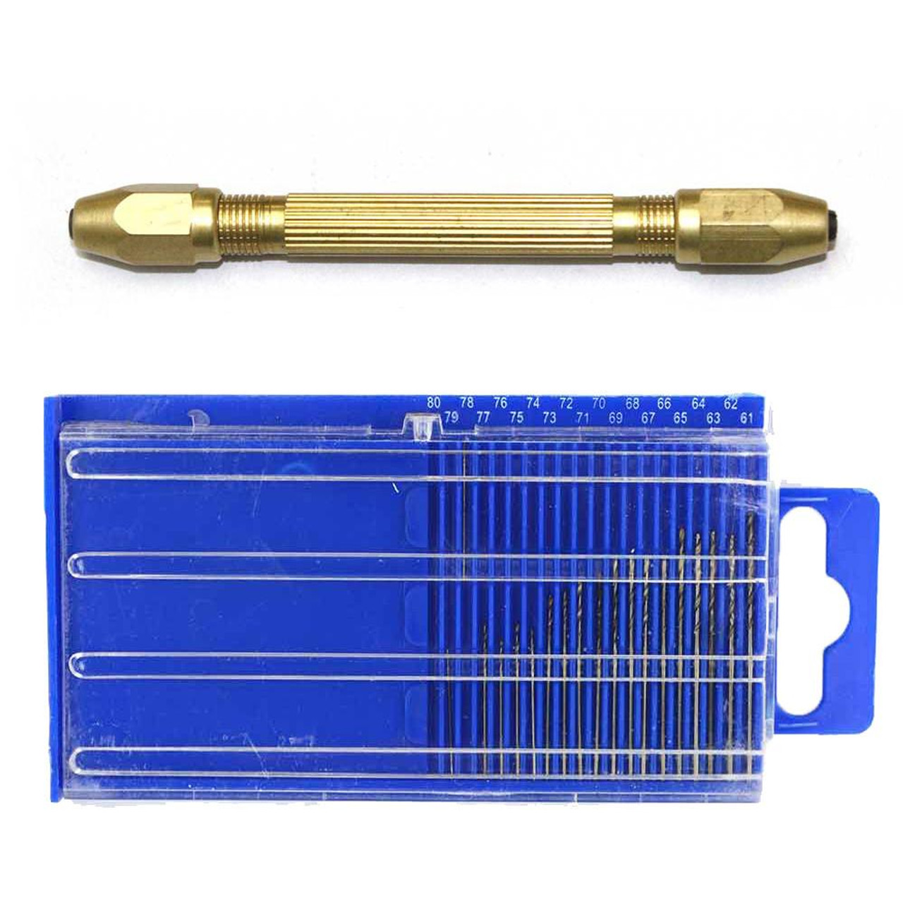 Big Horn Tools Big Horn Mini Micro Drill Bit Set and Pin Vise Combo 19226 