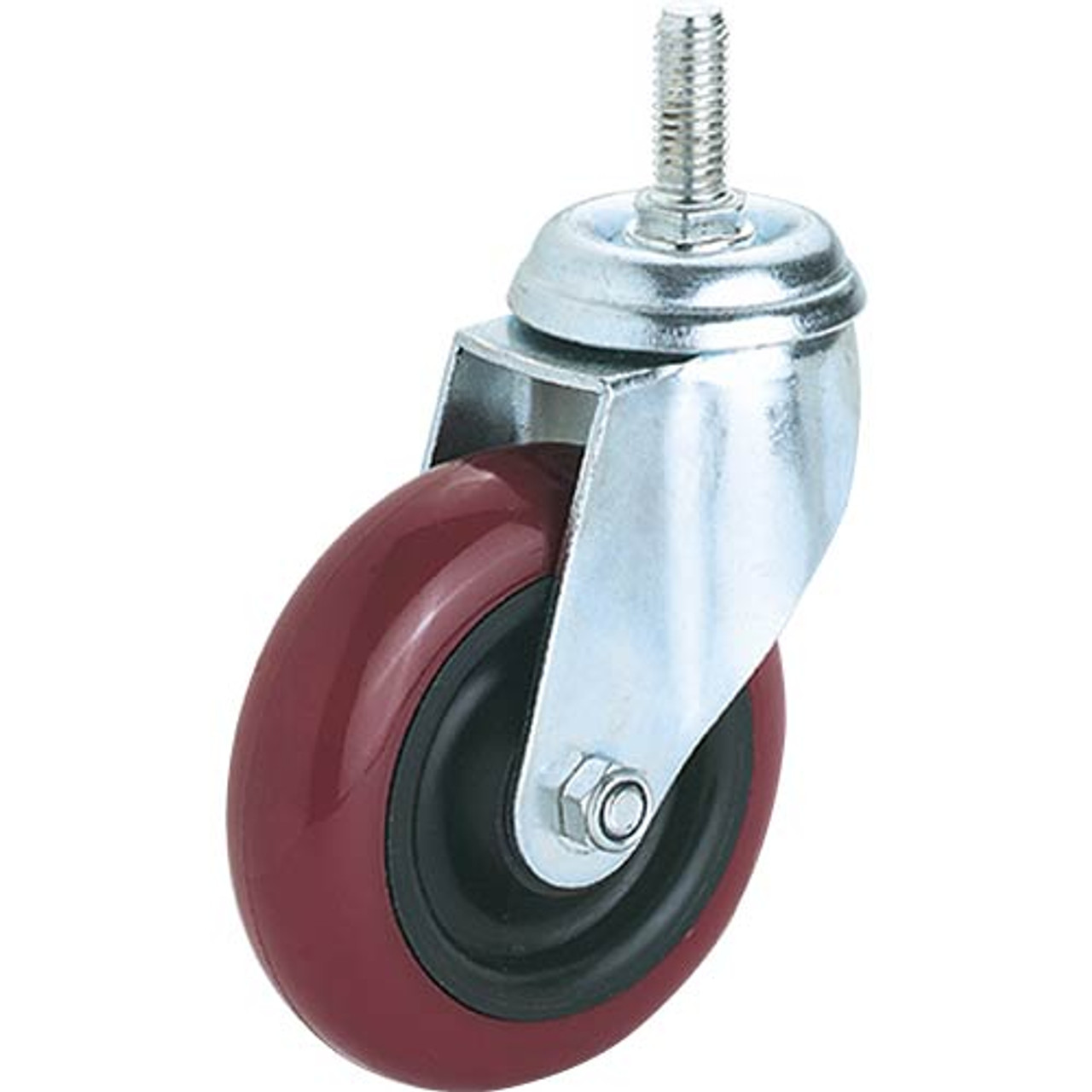 Woodstock Steelex 5" Polyurethane Swivel Caster, Threaded Mount D2617