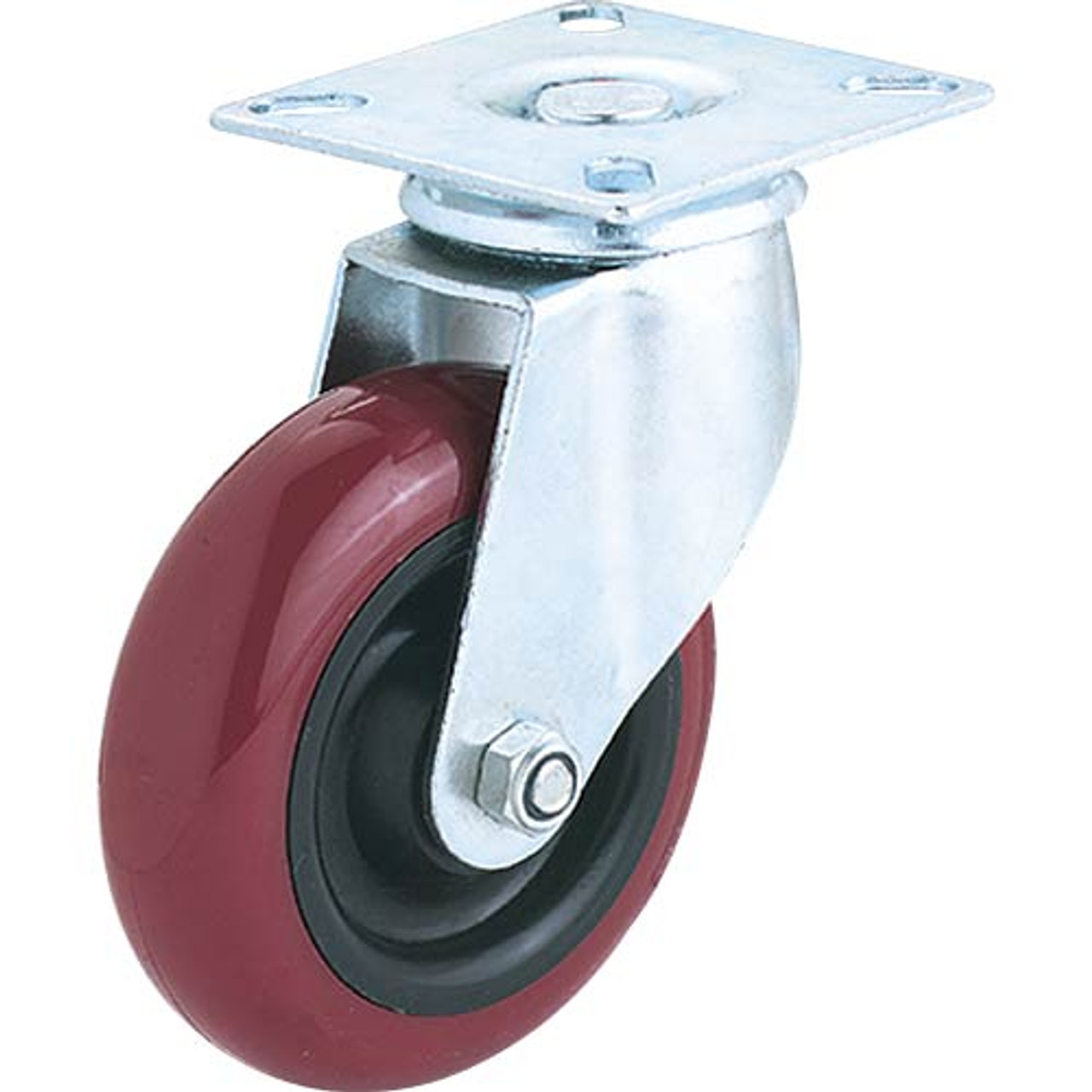 Woodstock Steelex 4" Polyurethane Swivel Caster, Plate Mount D2609