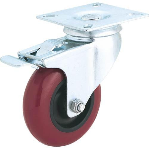 Woodstock International Woodstock Steelex 3" Polyurethane Swivel Caster, Plate Mount with Double Lock D2608 
