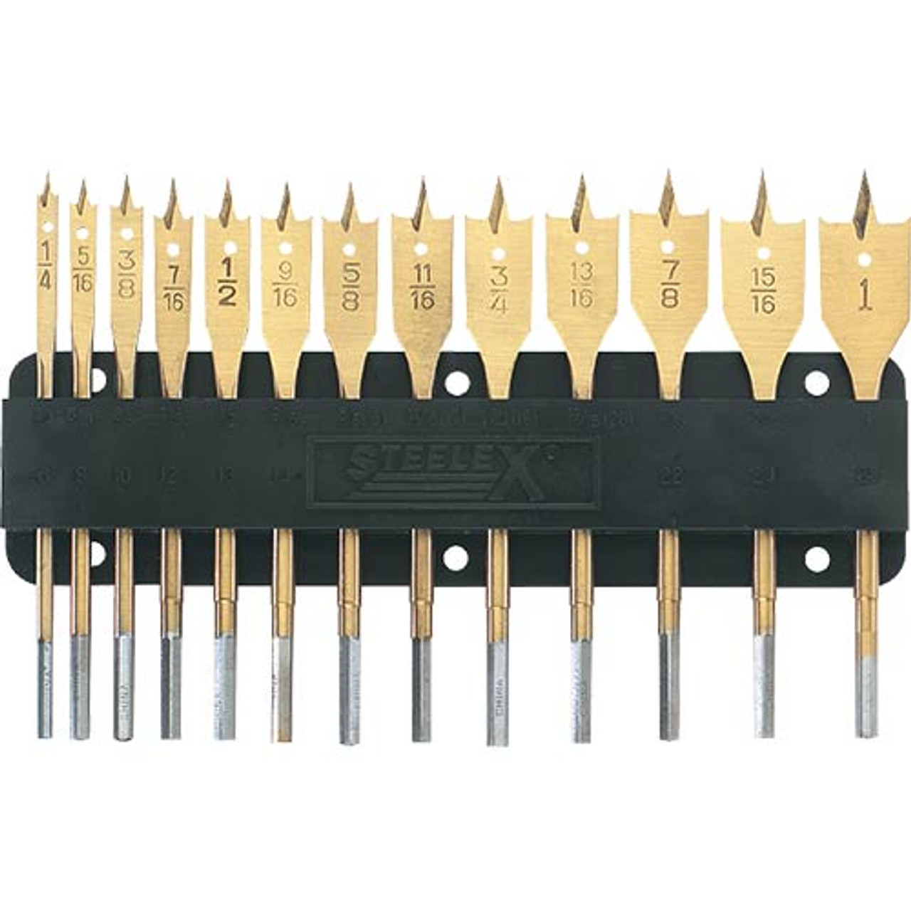 Woodstock SteeleX 13 pc. TiN Coated Spade Bit Set D2053