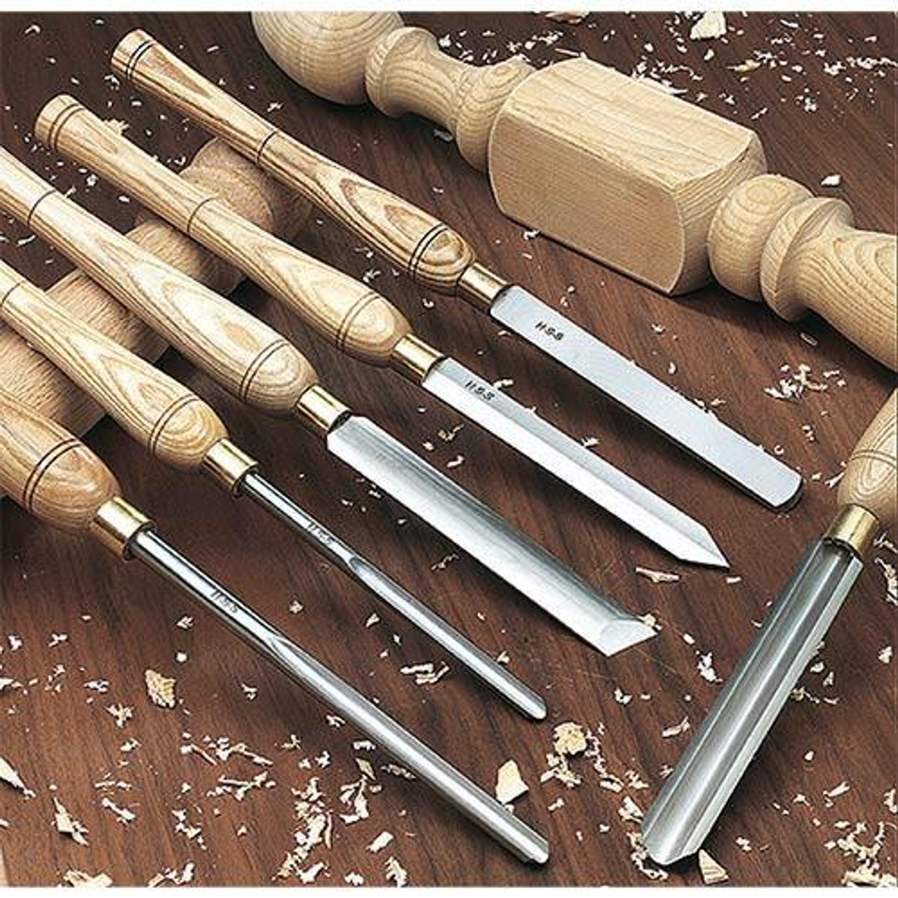 Woodstock International Woodstock SteeleX 6 Pc. Deluxe HSS Lathe Chisel Set D2304 