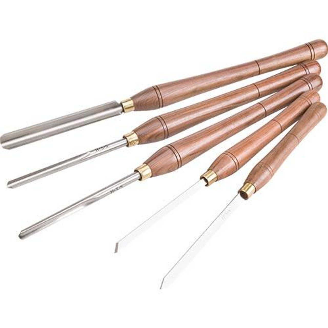Woodstock International Woodstock Shop Fox 5 pc. Deluxe HSS Lathe Chisel Set D3790 