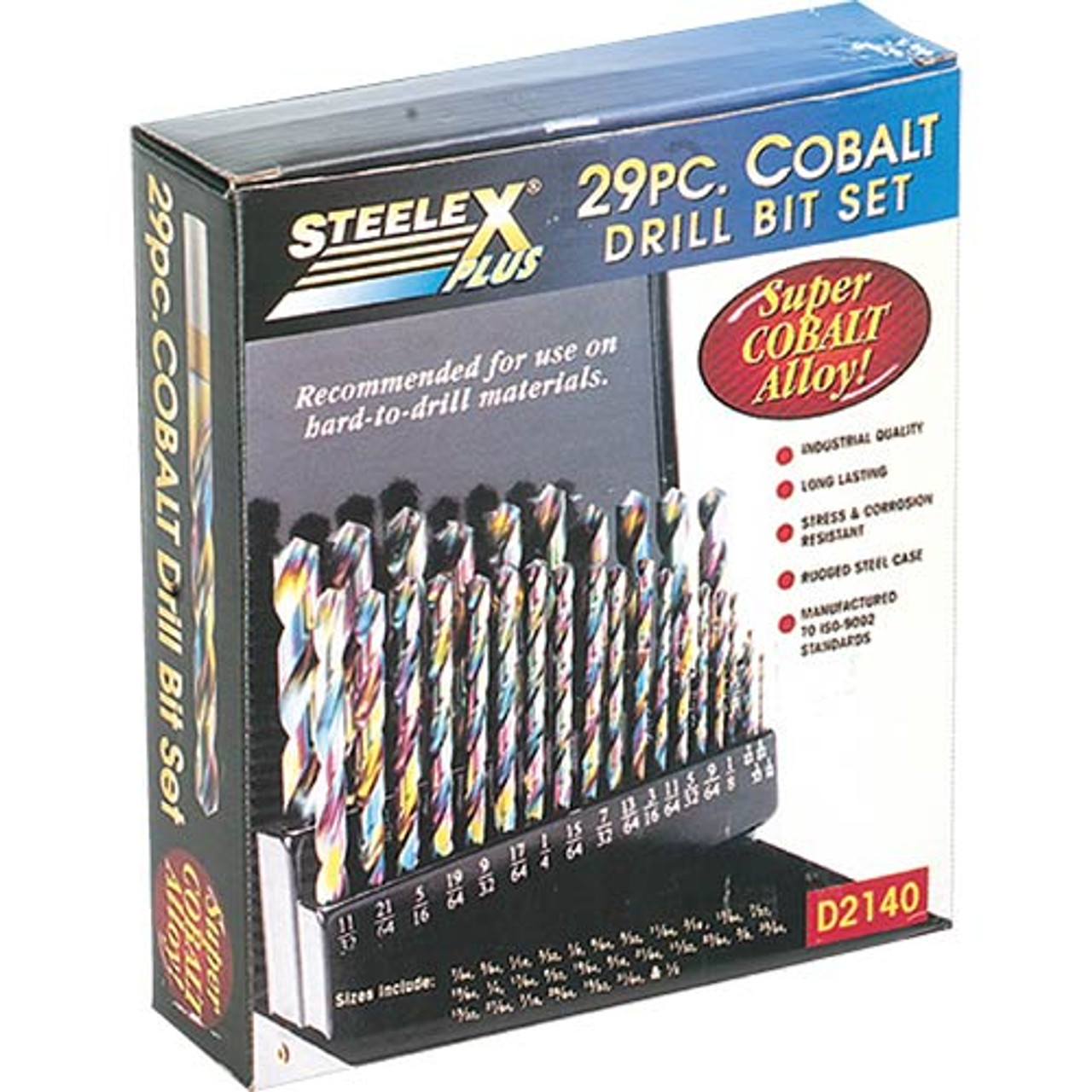 Woodstock SteeleX 29 pc. Cobalt Drill Set - 1/16 - 1/2" D2140