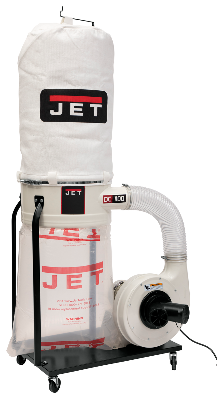 Jet DC-1100VX-5M Dust Collector, 1.5HP 1PH 115/230V, 5-Micron Bag Filter Kit 708658K