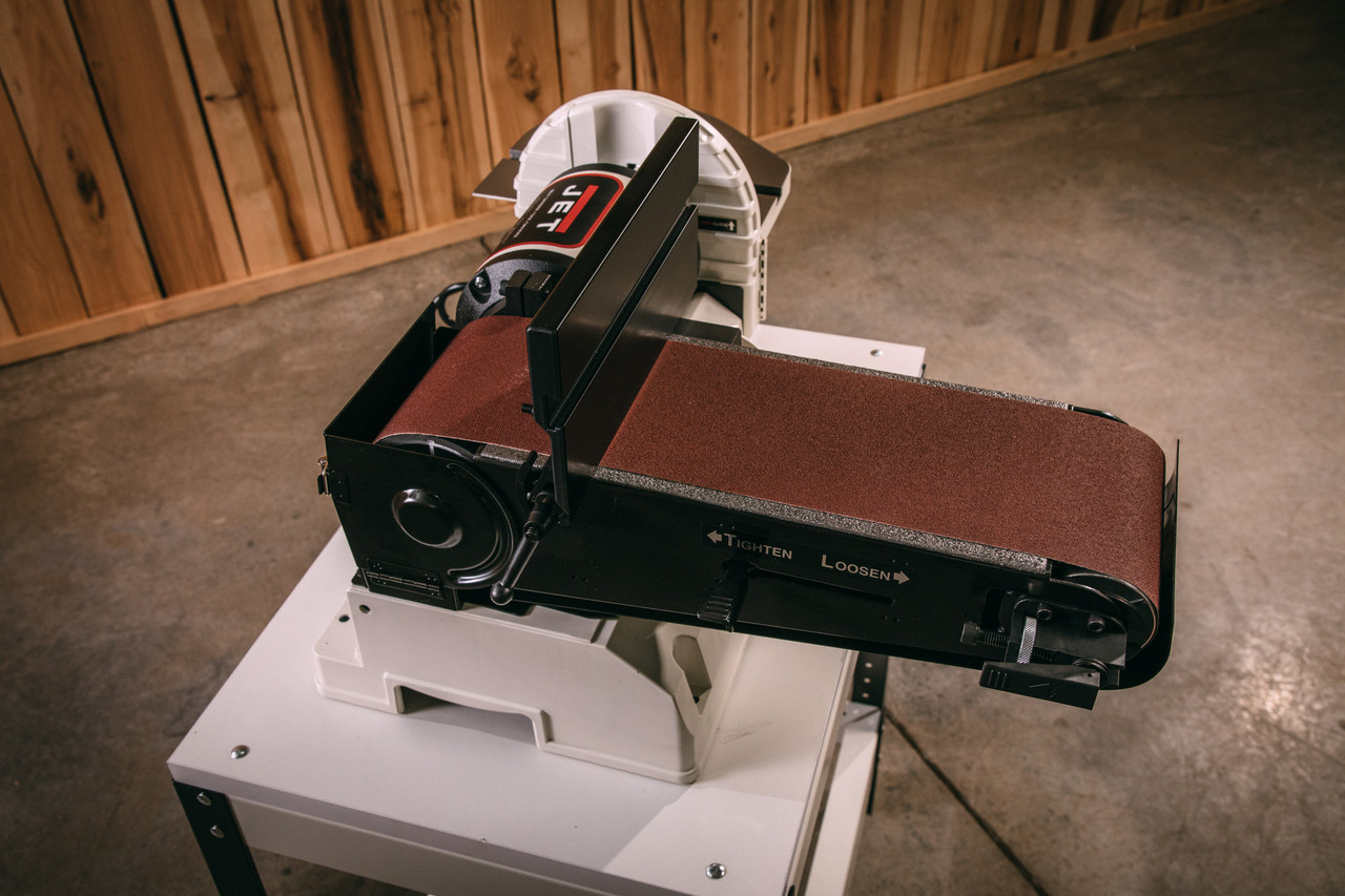 Jet JSG-96CS, 6" x 48" Belt / 9" Disc Sander with Closed Stand, 3/4HP 1Ph, 115V 708597K