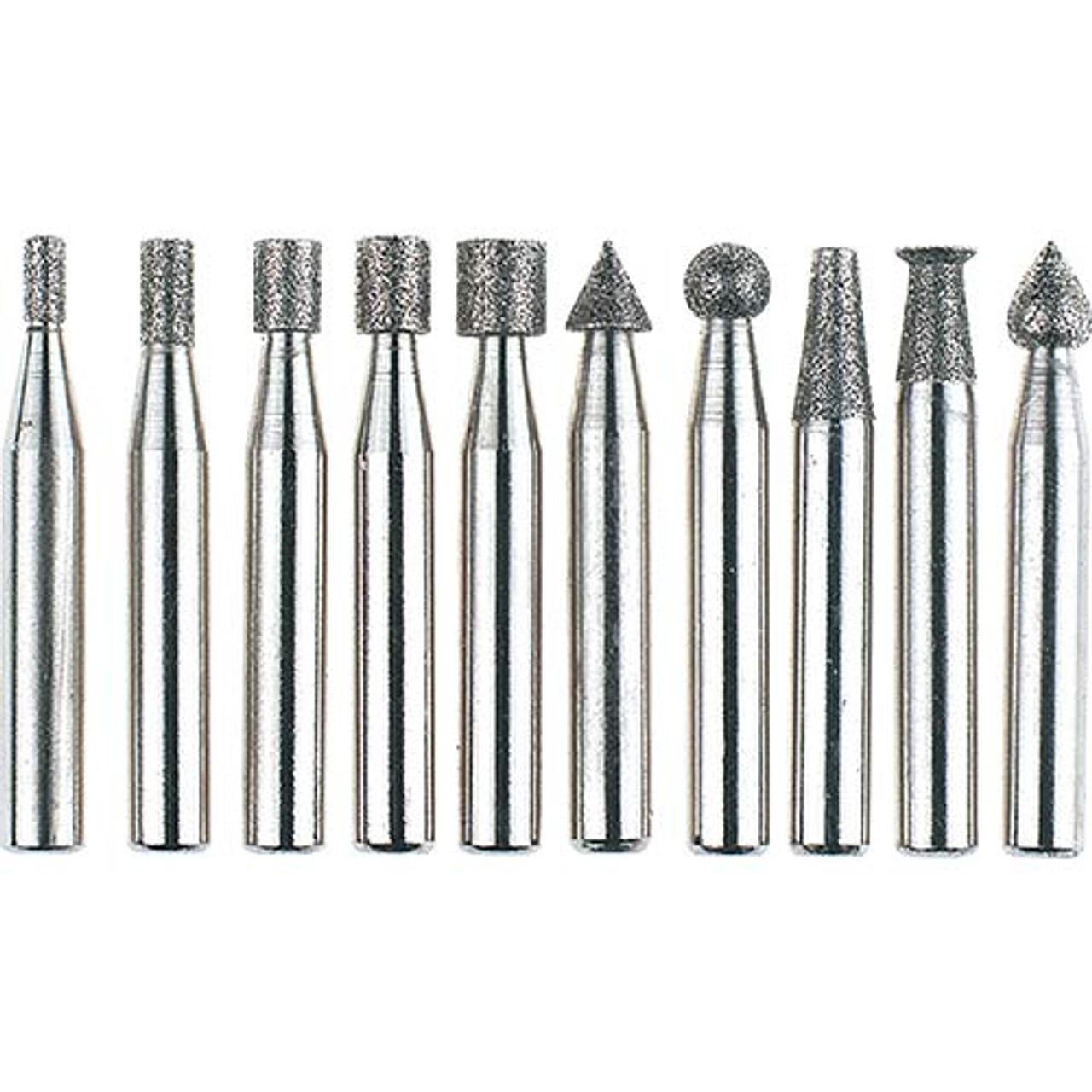 Woodstock Steelex 10 pc. Diamond Burr Set 1/4" Shank D2470