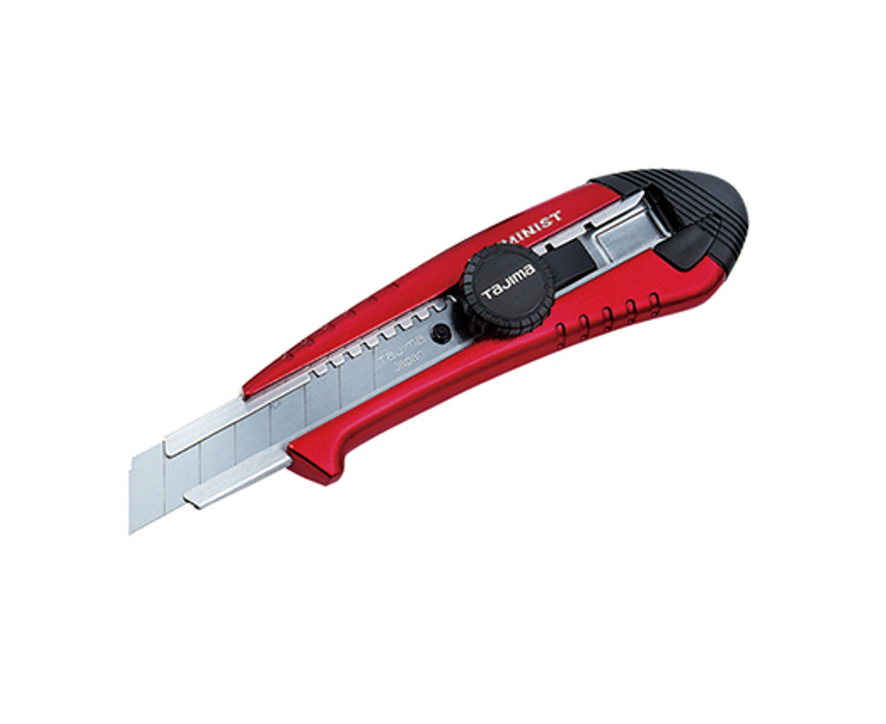 TAJIMA Utility Knife - 3/4" 7-Point Rock Hard Aluminist Snap Blade Box Cutter with Dial Lock & 3 Endura-Blades - AC-501R