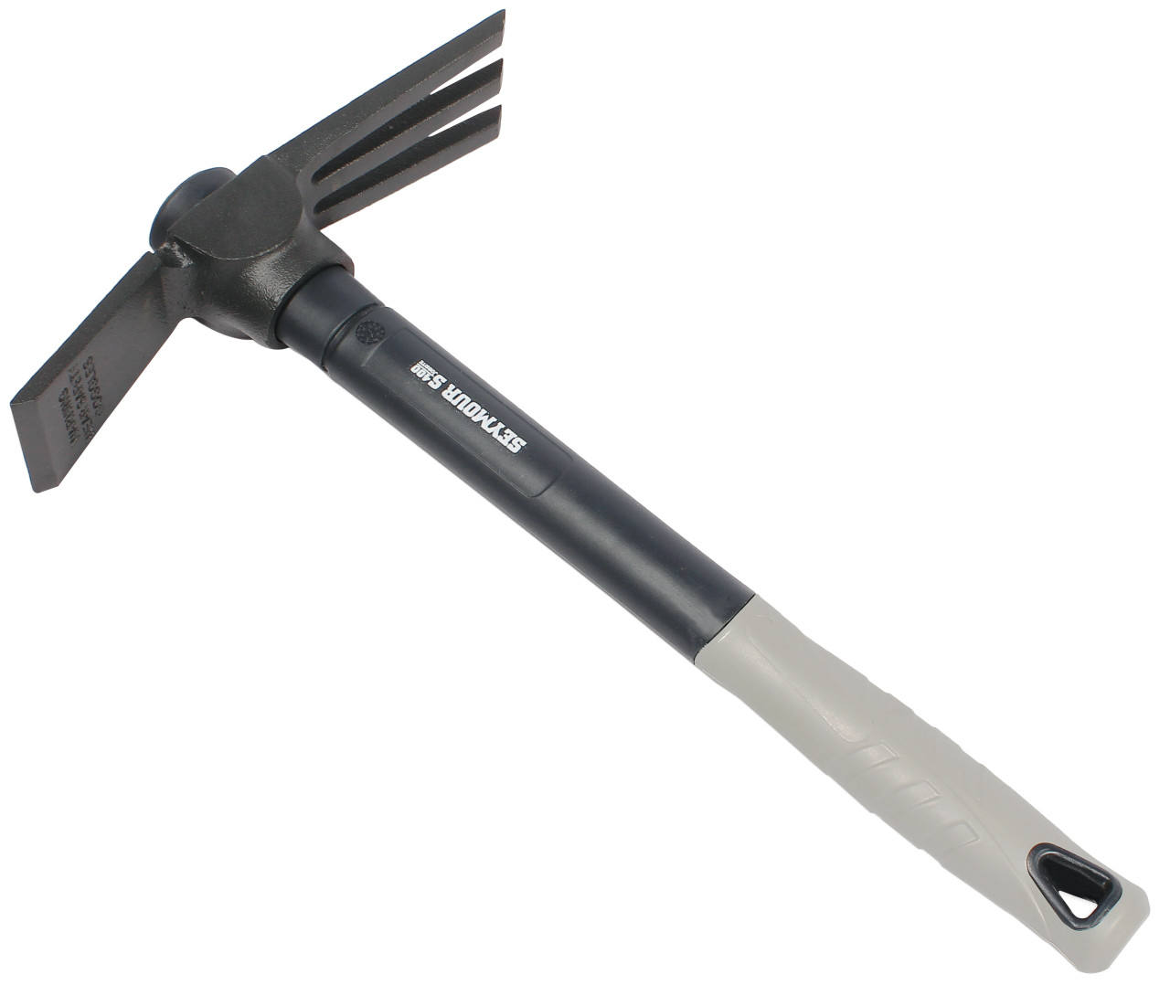 Seymour Midwest 1.5 lb Tiller Mattock - Fiberglass with Cushion Grip & Overstrike Protection 16" Handle 85591