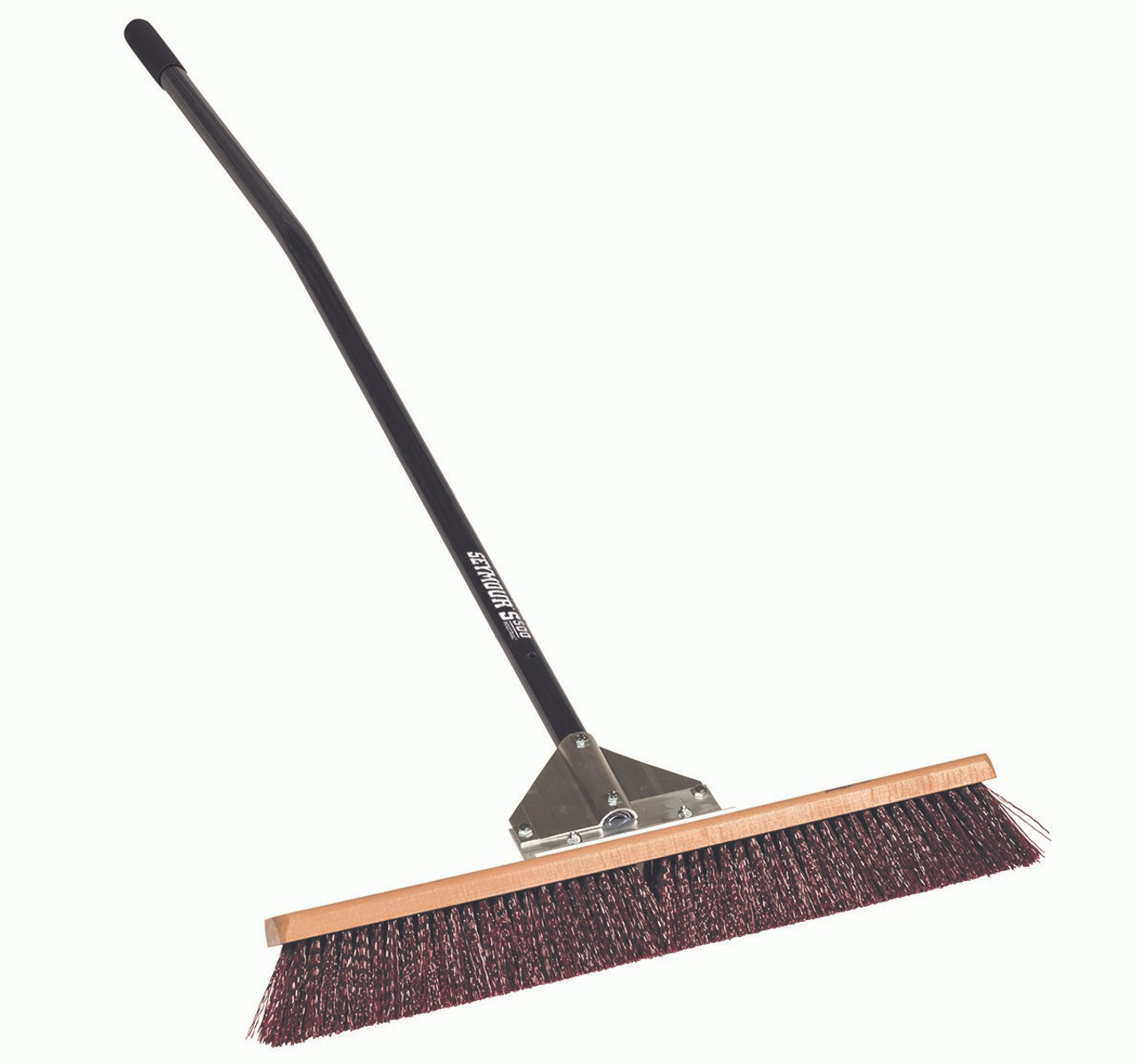 Seymour Midwest 24" General Purpose Broom, 60" Ergonomic Blue Aluminum Handle 82924