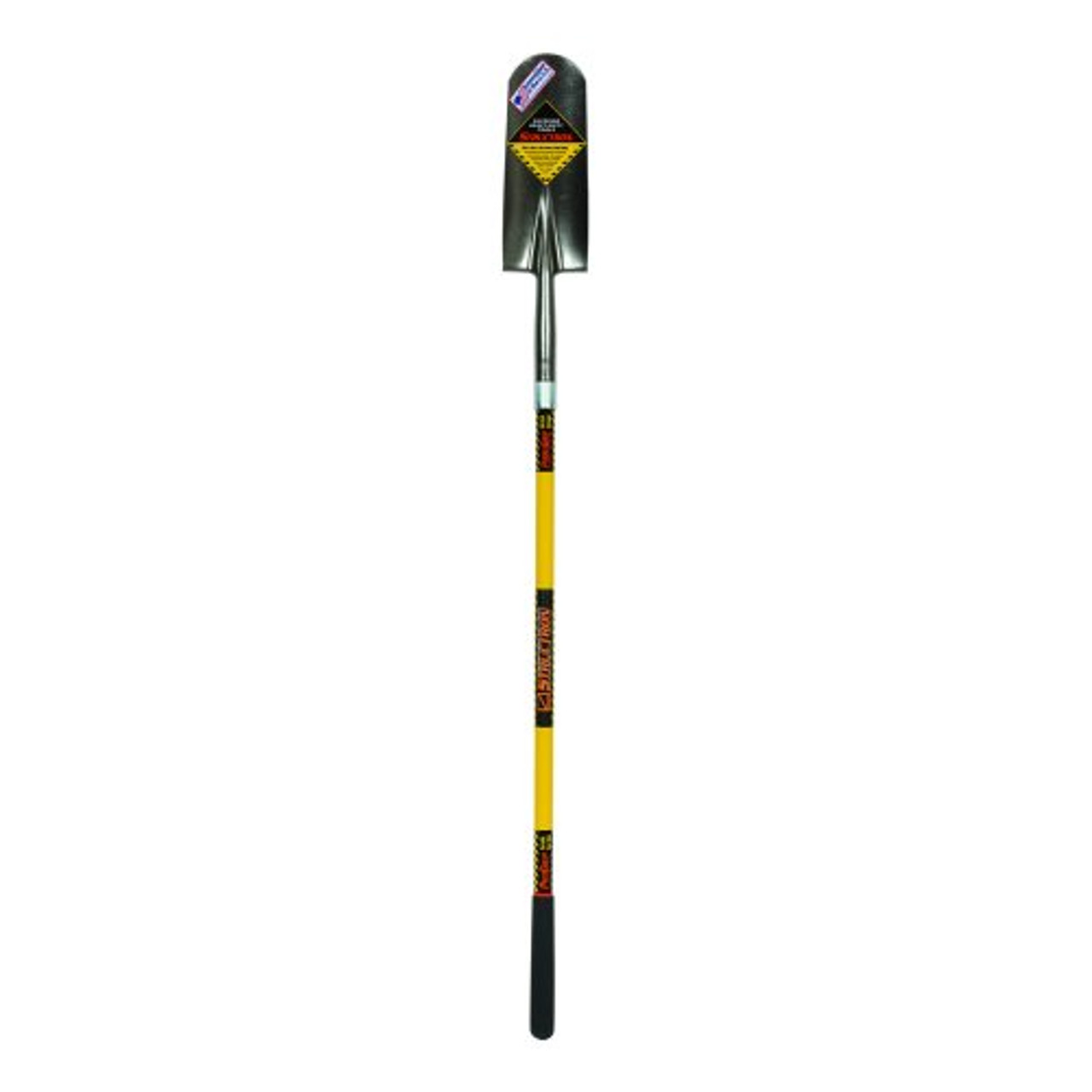 Seymour Midwest 14" Rear Roll Step Drain Spade, 48" Yellow Fiberglass Handle 49736