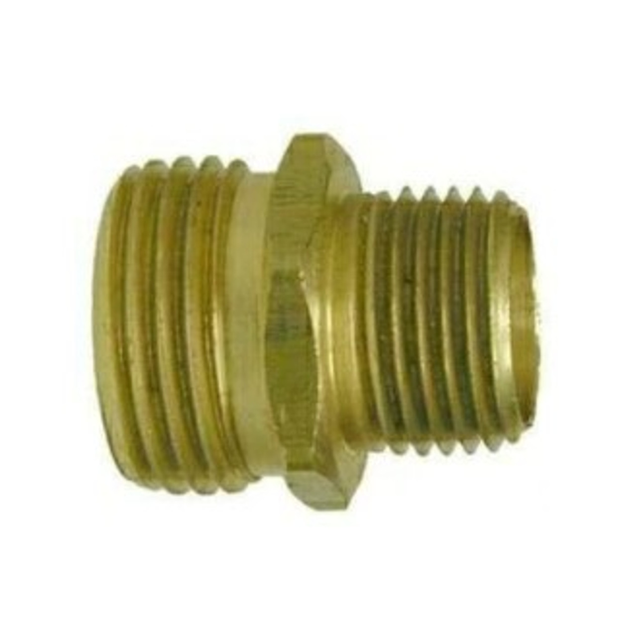 3/4" male Hose Thread x 1/2" male Hose Thread NON-SWIVEL