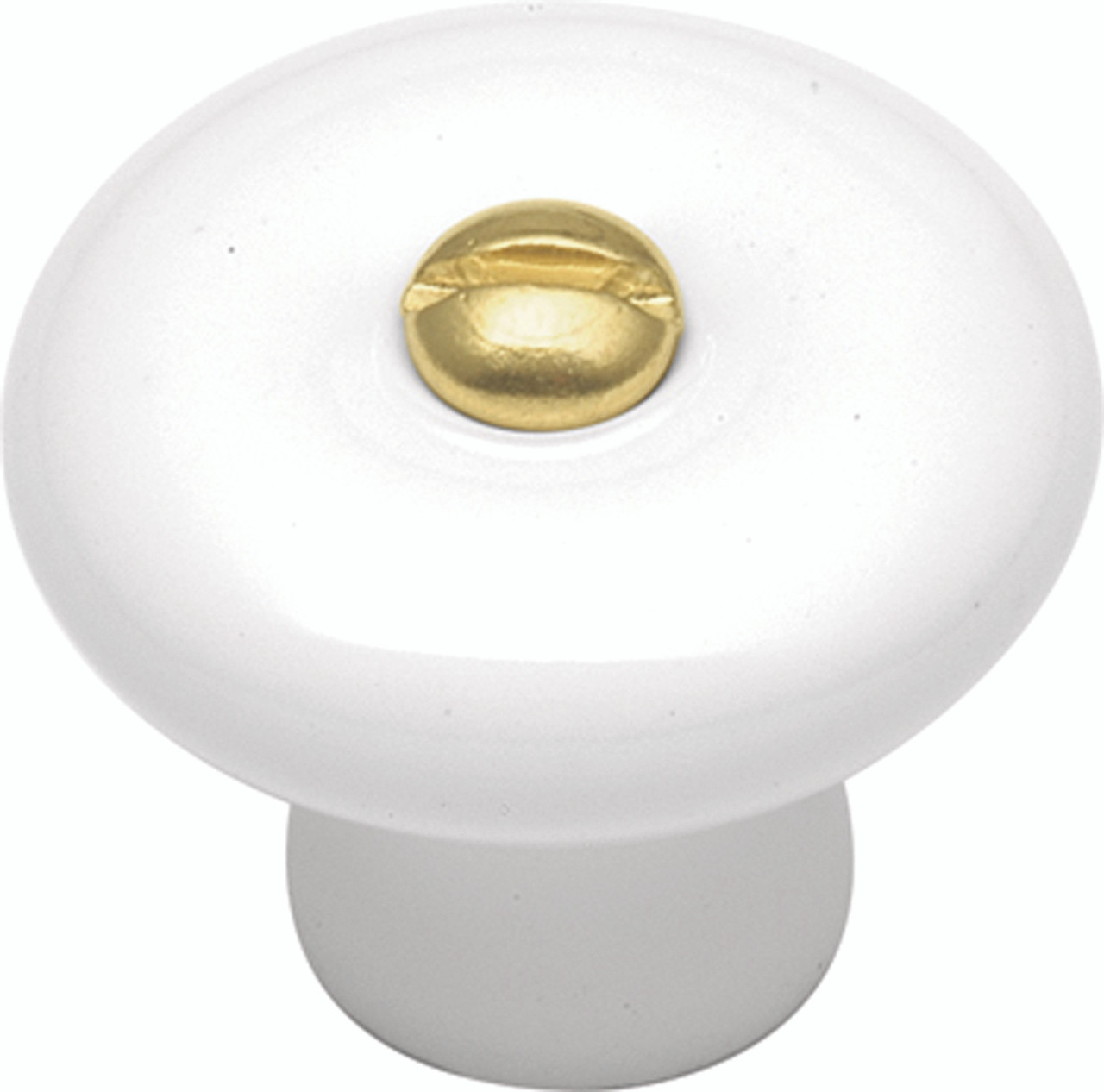 Hickory Hardware 1-1/8 INCH (28MM) TRANQUILITY WHITE PORCELAIN CABINET KNOB