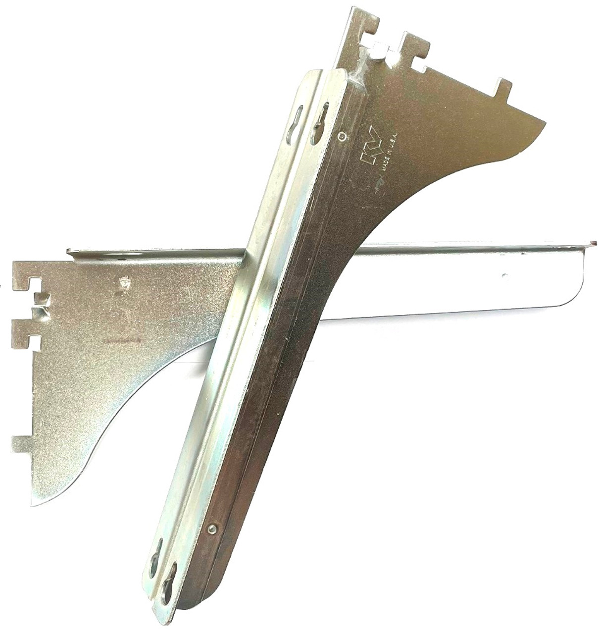 Knape & Vogt 183 Series Heavy Duty Flanged Shelf Standard Brackets