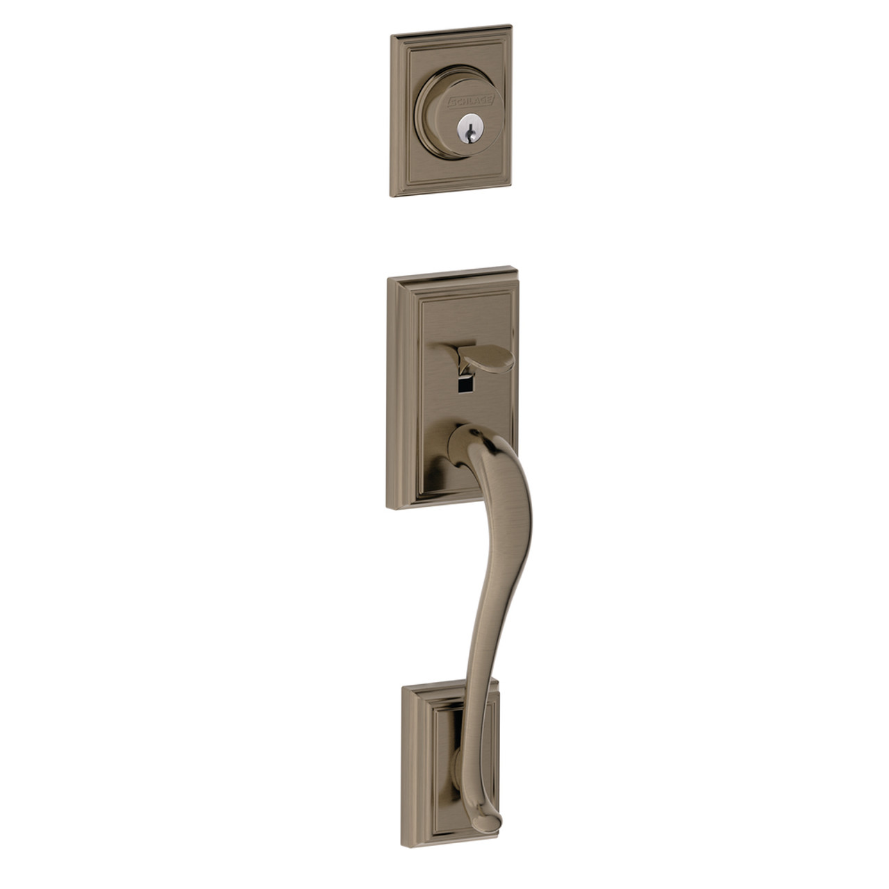 Schlage F58ADD Handleset/Entrance Lock Exterior Addison Series