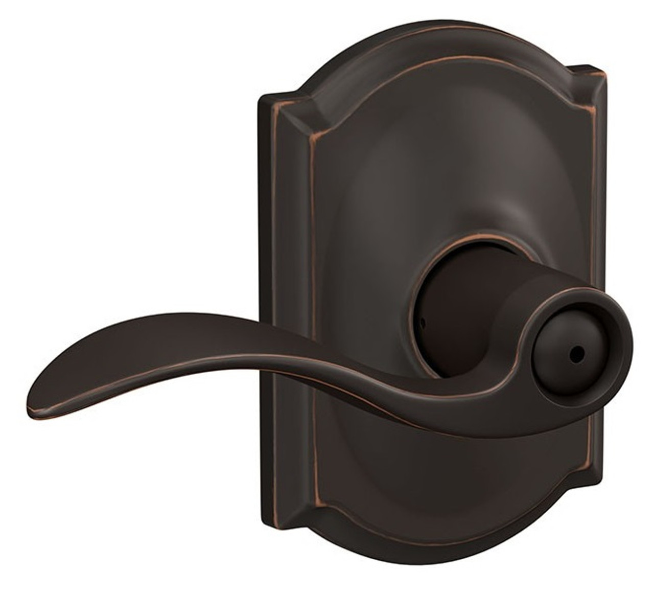Schlage Privacy Accent Lever Door Lock with Camelot Trim