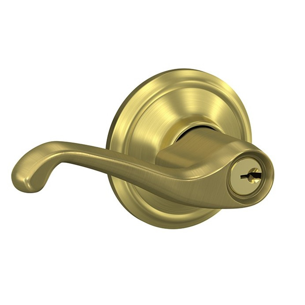 Schlage Keyed Entry Flair Lever Door Lock with Standard Trim