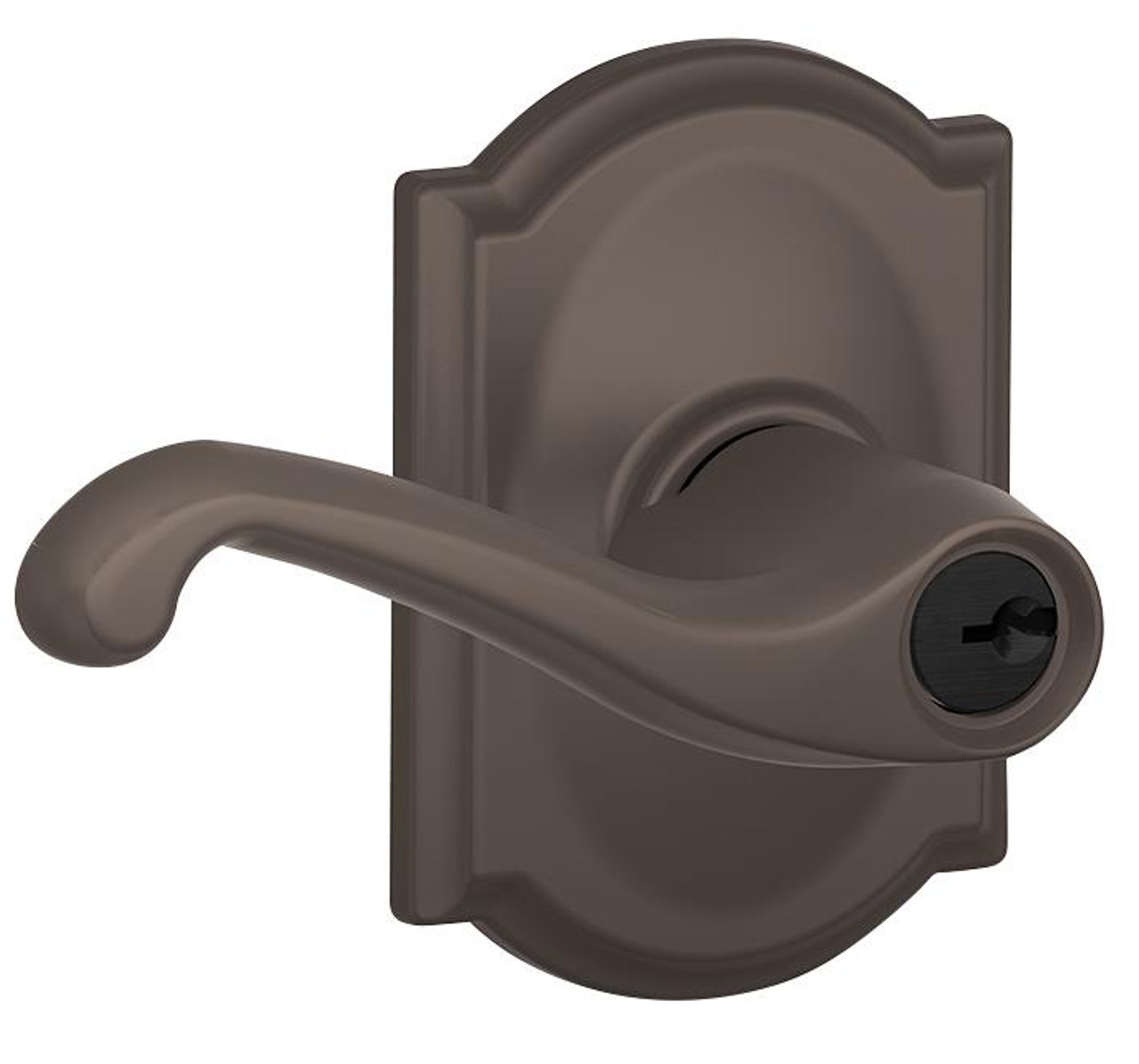 Schlage Lock Schlage Keyed Entry Flair Lever Door Lock with Camelot Trim 