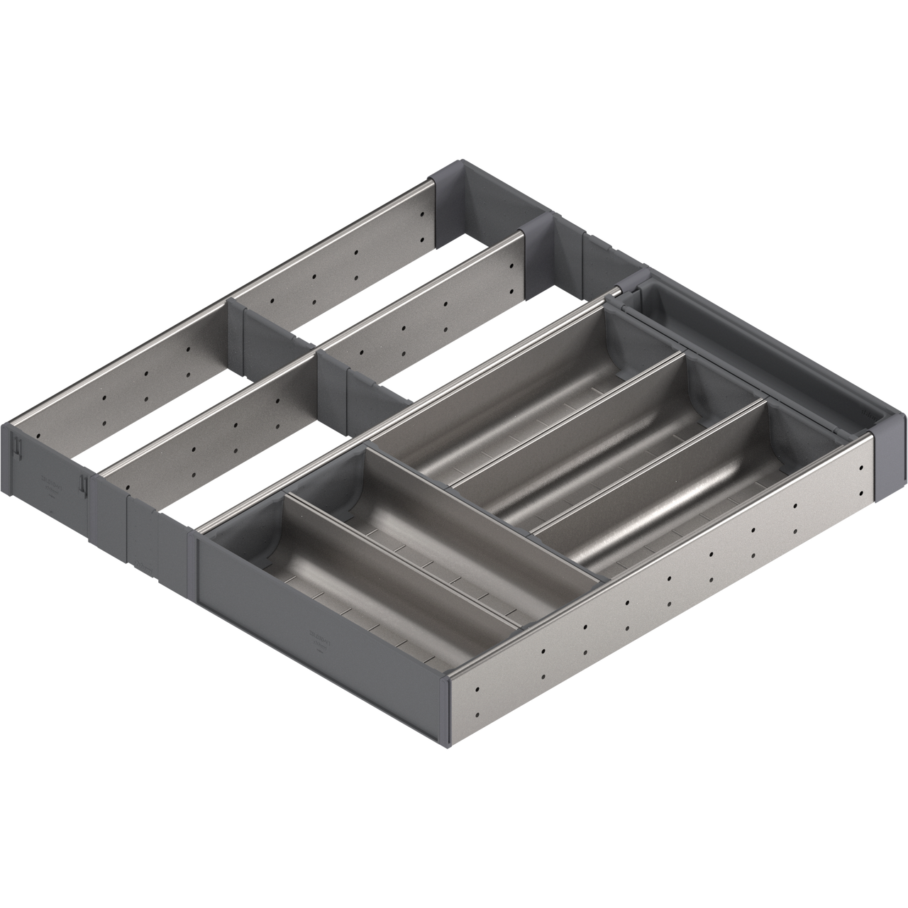 Blum ZHI.533TI5A ORGA-LINE flatware set (partially filled), for wooden drawer, NL=533 mm, width=474 mm for Tandem Slides