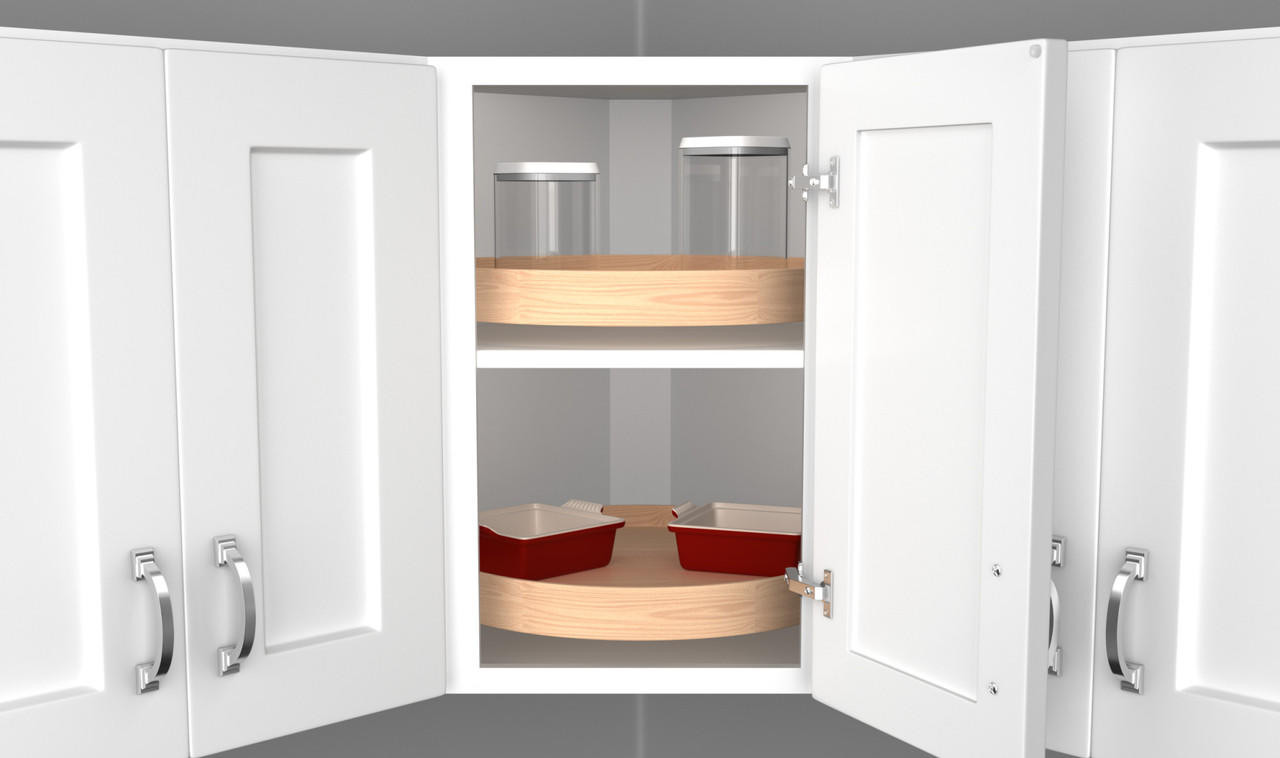  Rev-A-Shelf Single Shelf Banded Wood D-Shape Lazy Susans 28" & 32" LD-4BW-201 Series 