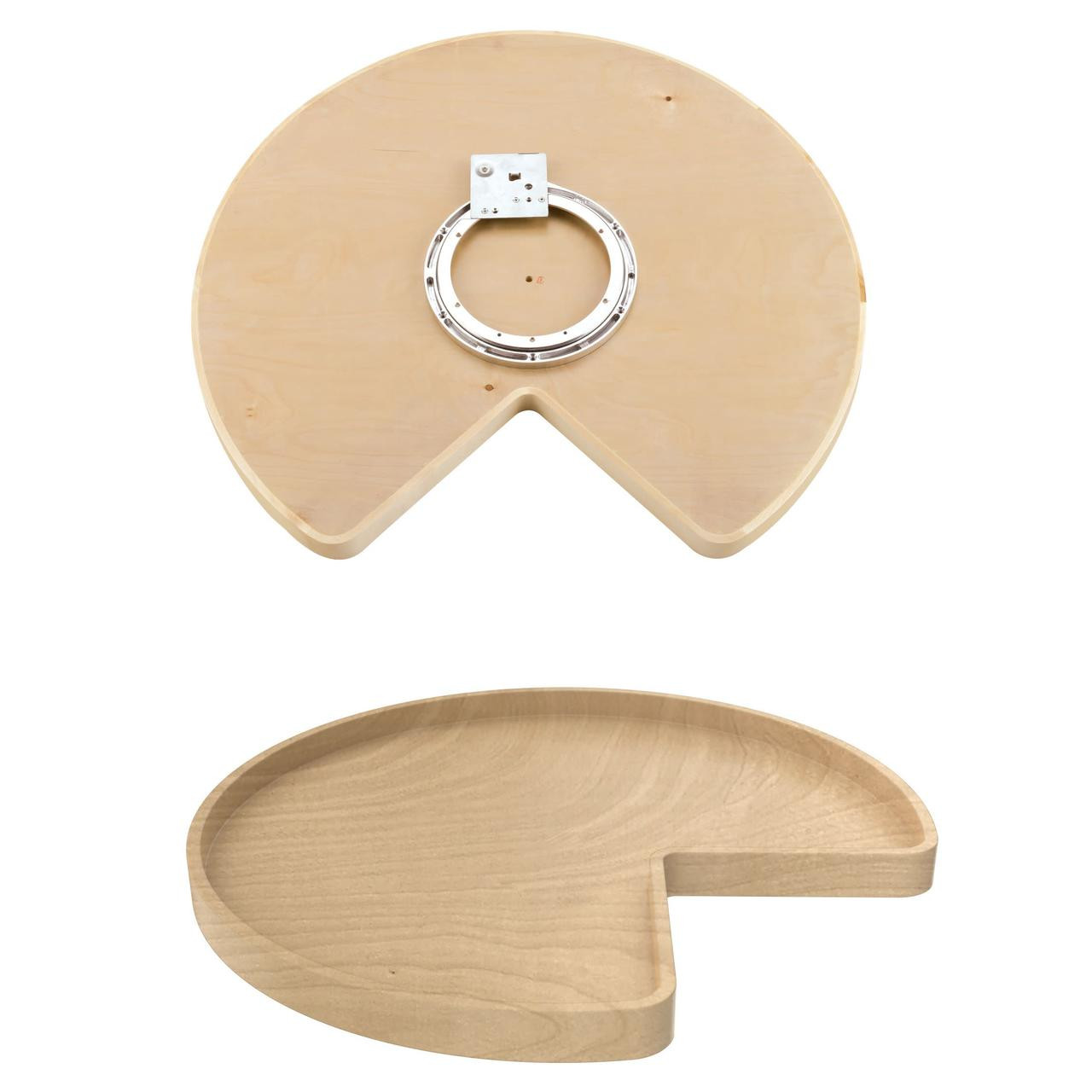  Rev-A-Shelf Single Shelf Wood Classic Kidney Shape Lazy Susan with Swivel Bearing 4WLS401-xx-BS52 