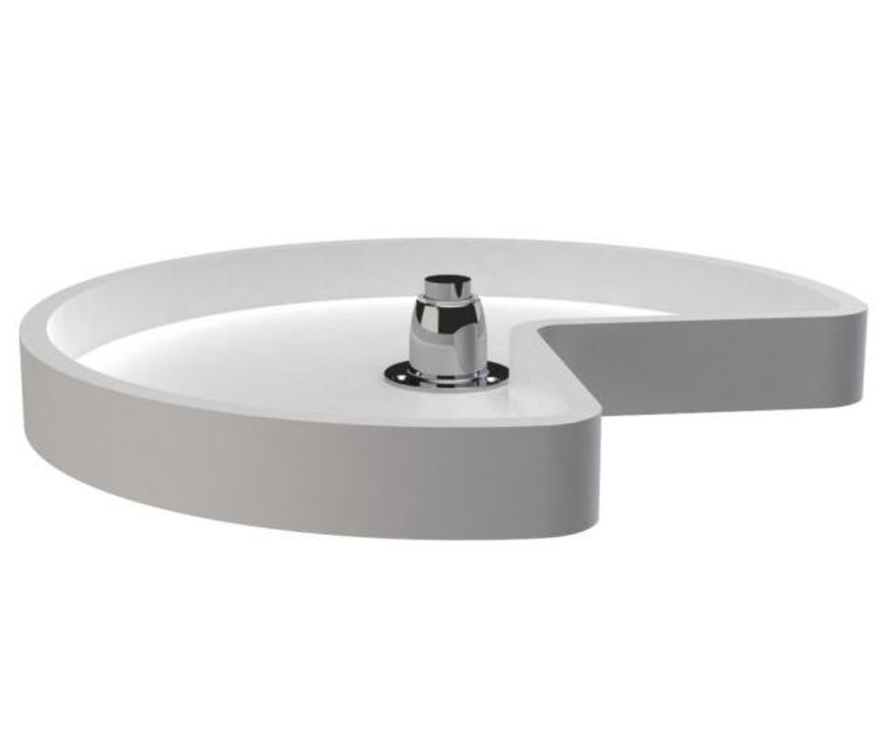  Rev-A-Shelf Polymer Single Shelf Kidney Shaped Lazy Susan w/ Bottom Mount Hardware for Walk-In Pantry 6421 Series 