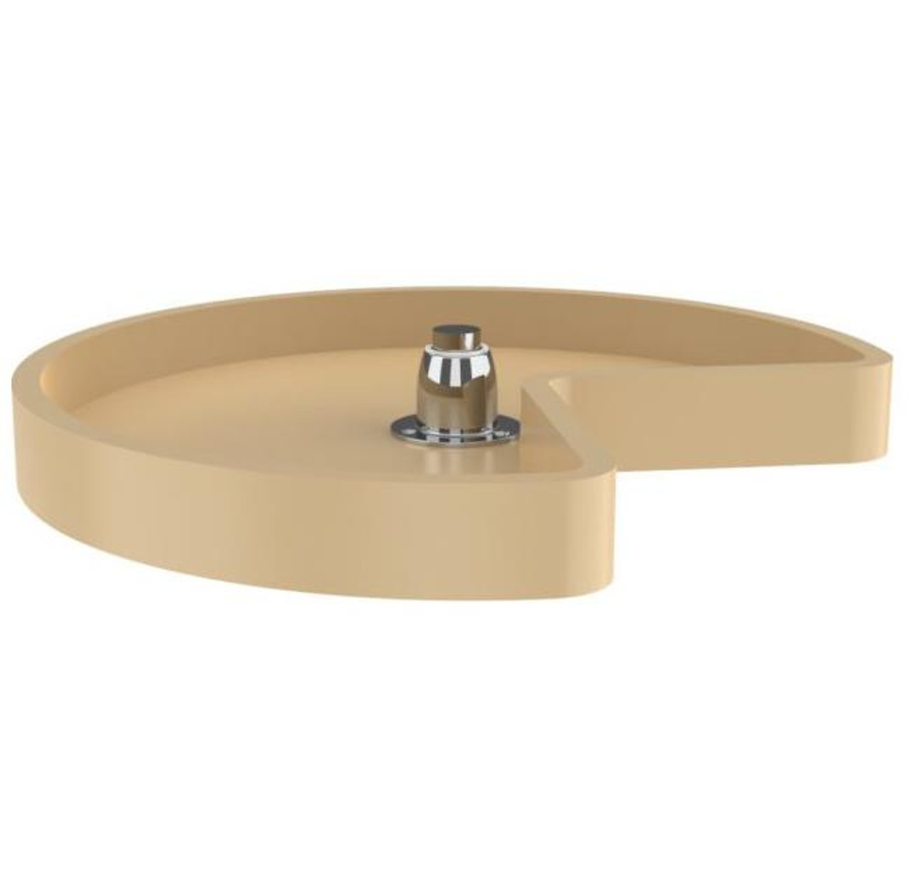  Rev-A-Shelf Polymer Single Shelf Kidney Shaped Lazy Susan w/ Bottom Mount Hardware for Walk-In Pantry 6421 Series 