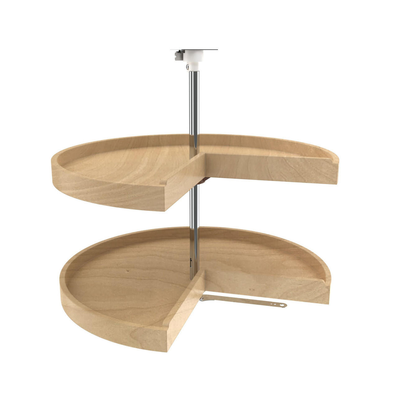  Rev-A-Shelf (2) Shelf Wood Classic Pie Cut Shape Lazy Susan for 33 in. Corner Cabinet Cabinet ceiling, door and floor Mount 4WLS942-2433-52 