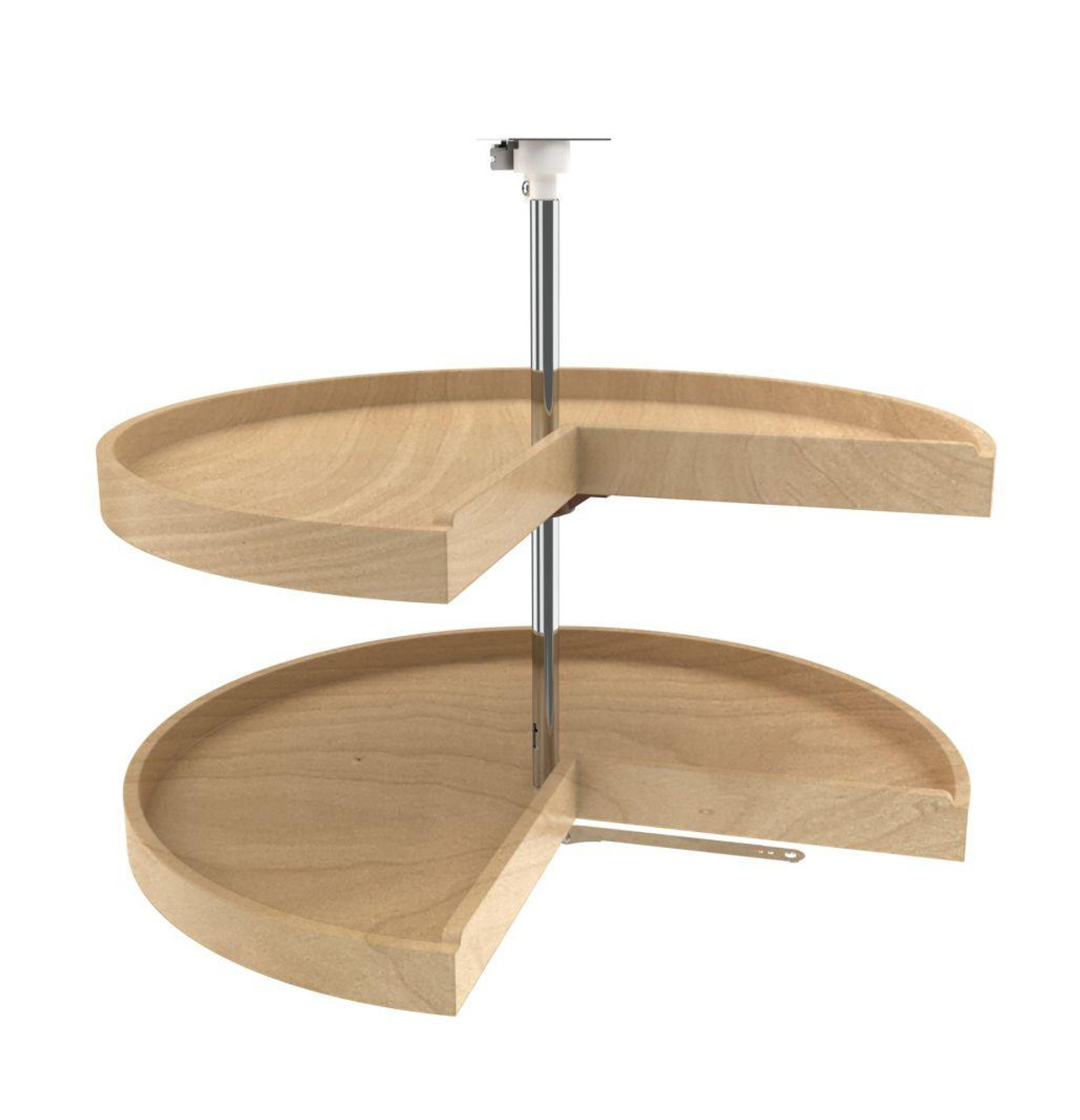  Rev-A-Shelf 31" (2) Shelf Wood Classic Pie Shape Lazy Susan Cabinet ceiling and floor 4WLS942-31-52 