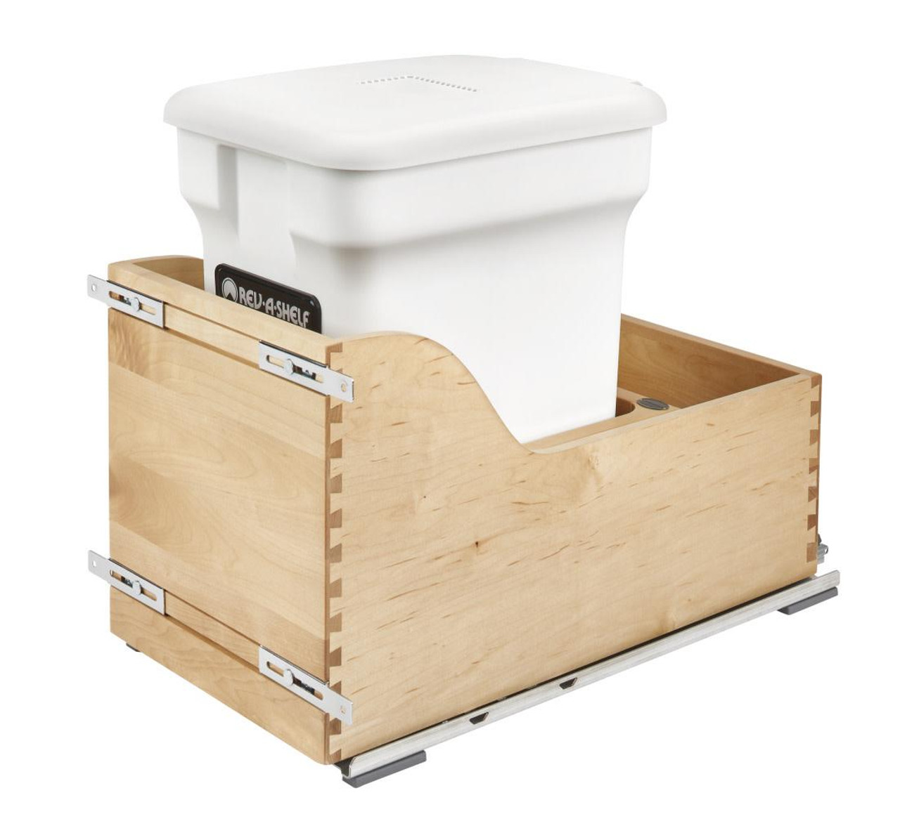 Rev-A-Shelf Maple Bottom Mount Compo+ Waste Container w/BLUMOTION Soft-Close 4WCSC-CKXX-1 